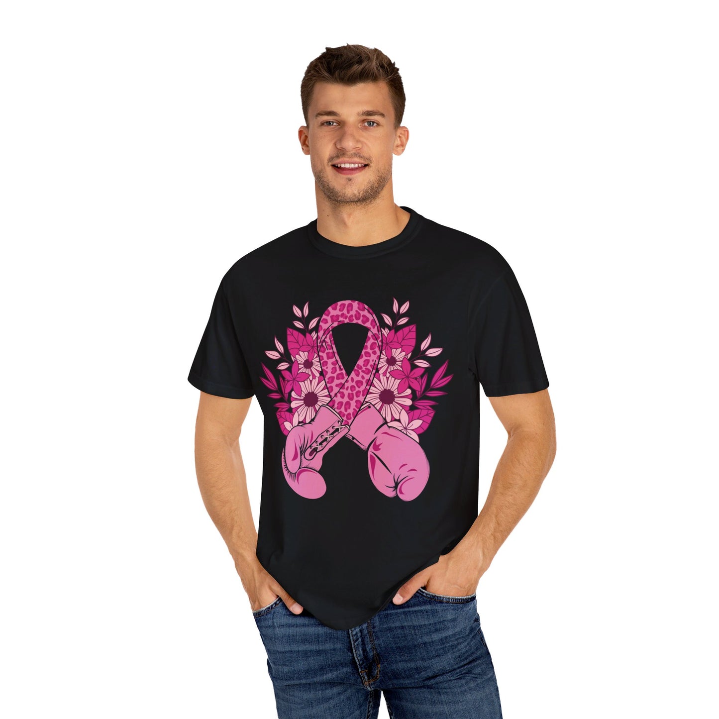 "💪🎗️ Fight Cancer in Style: Unisex Garment-Dyed T-Shirt That Makes a Statement! 🌟👕"