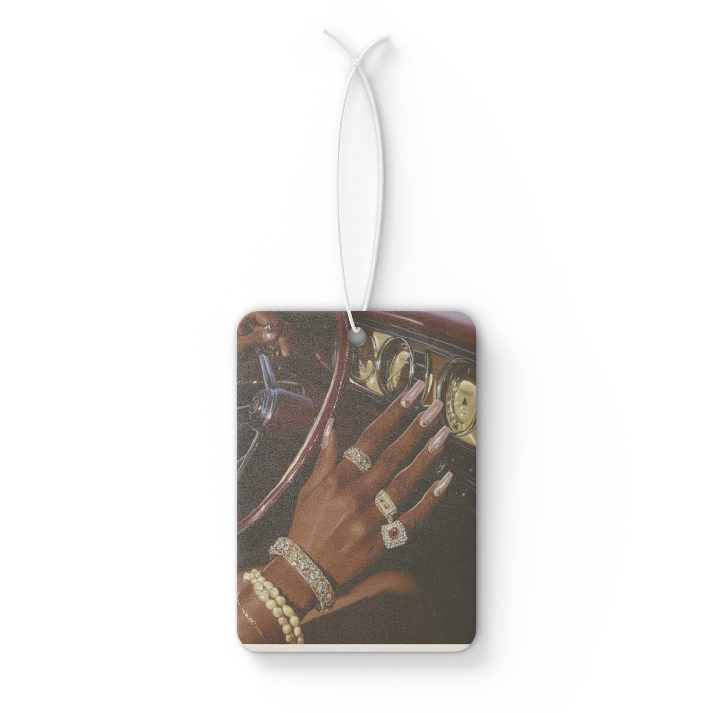 Luxury Bling Car Air Freshener – Diamond Rings & Pearl Bracelet Design