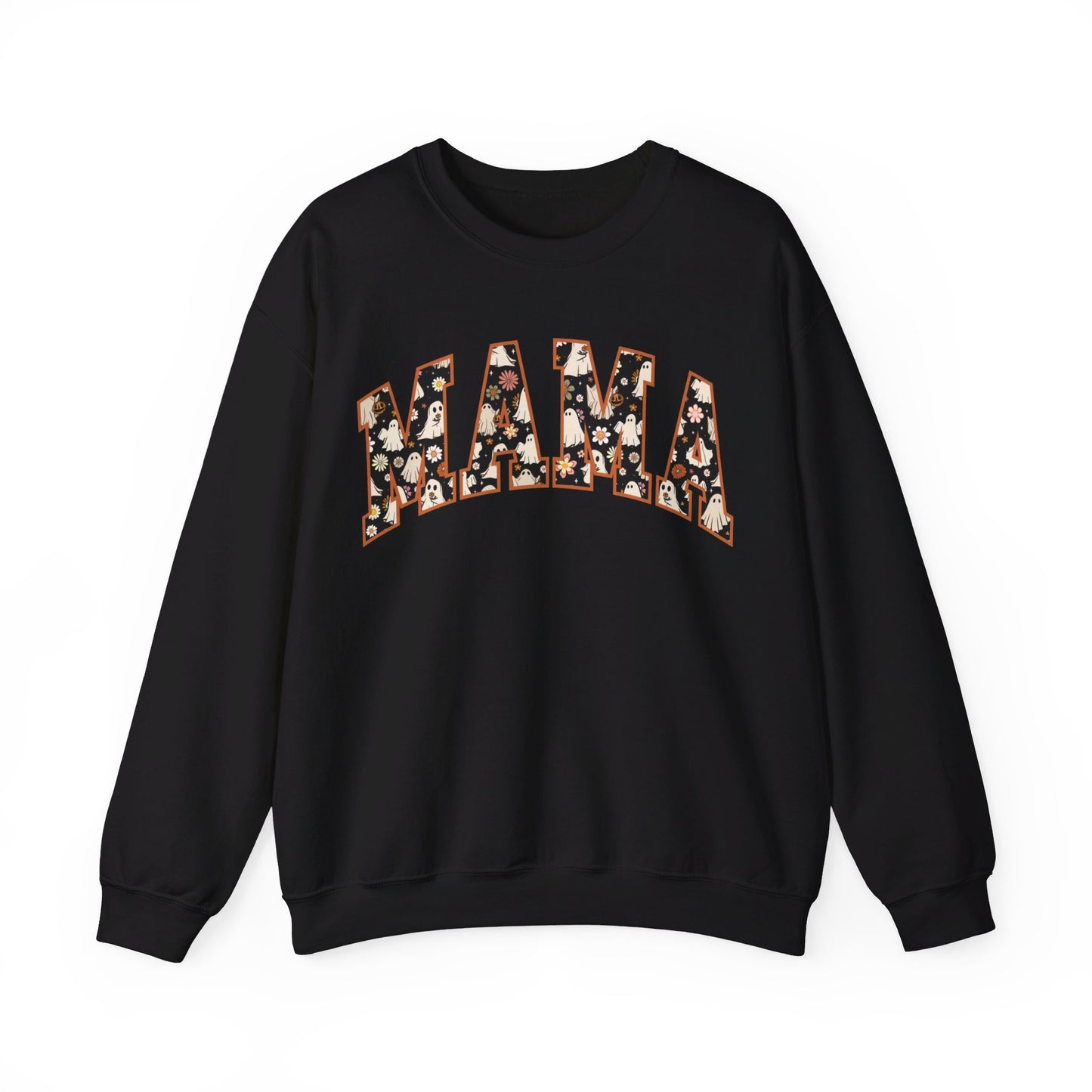 👻🎃 Mama’s Spooktacular Style! Rocking Halloween in My Favorite Sweatshirt! #MamaHalloween #SpookySeason Unisex Heavy Blend™ Crewneck Sweatshirt