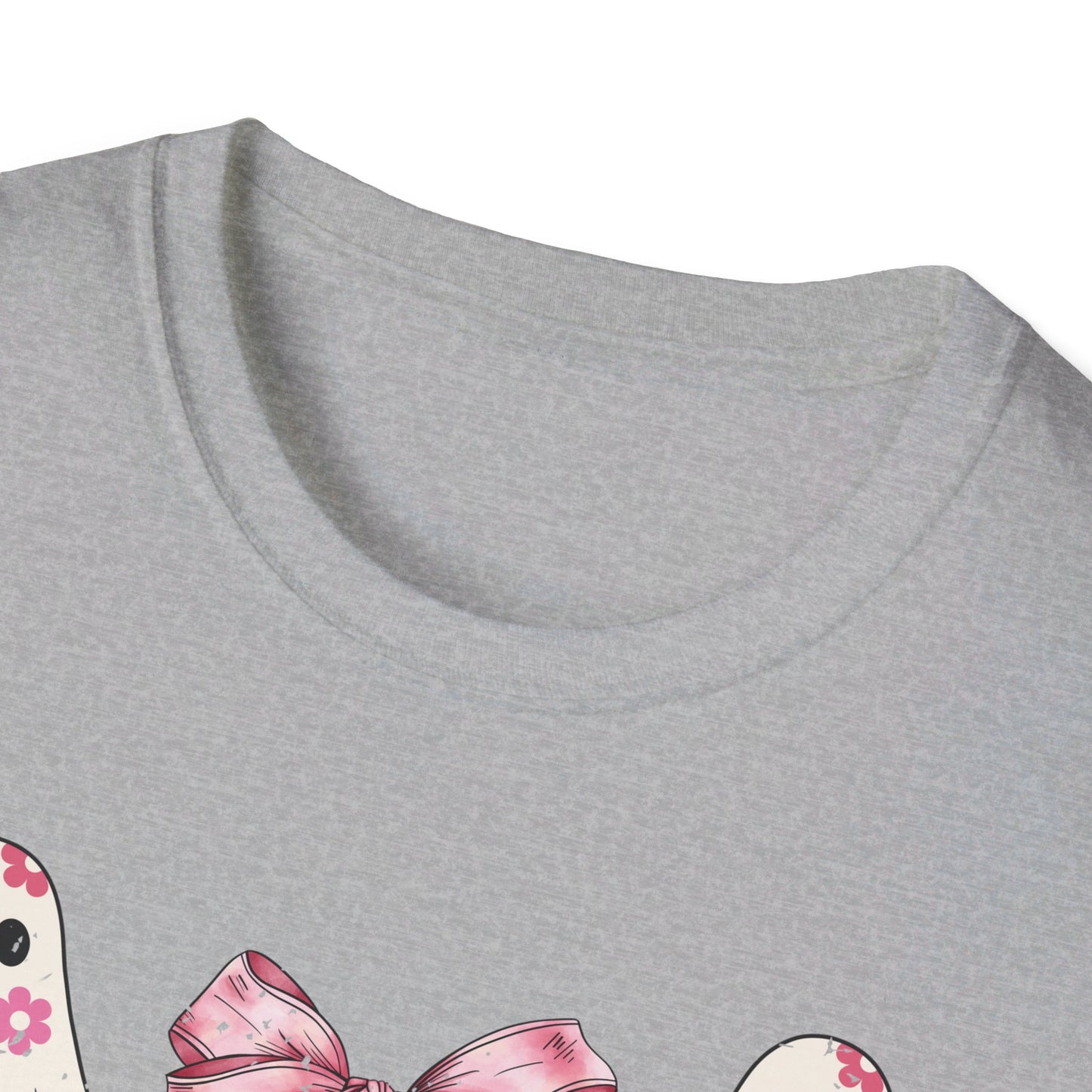 Pink Bows and Ghost Unisex Softstyle T-Shirt