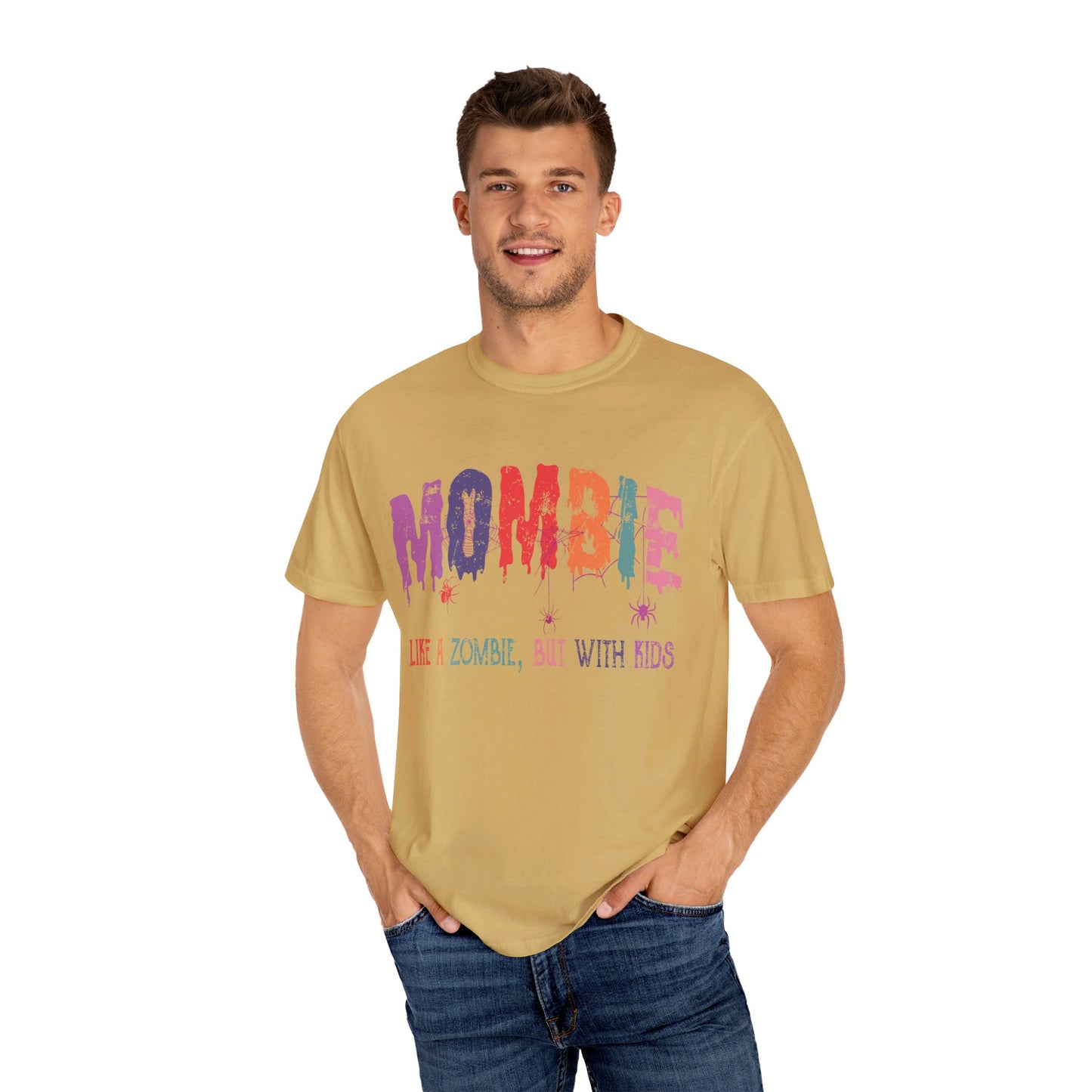 Zombie Mombie Halloween Unisex Garment-Dyed T-shirt