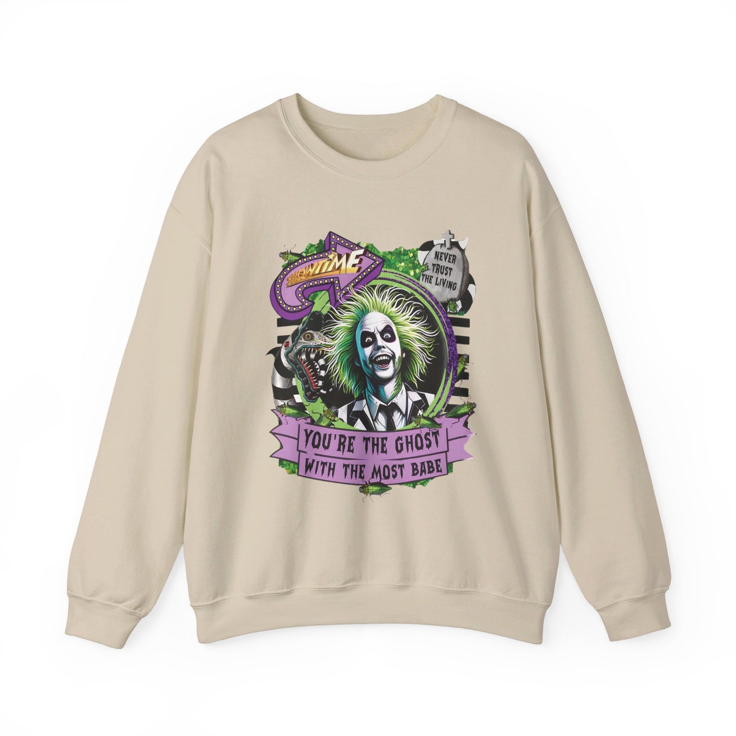 "It’s Showtime: Beetlejuice Sweatshirt Extravaganza" Unisex Heavy Blend™ Crewneck Sweatshirt