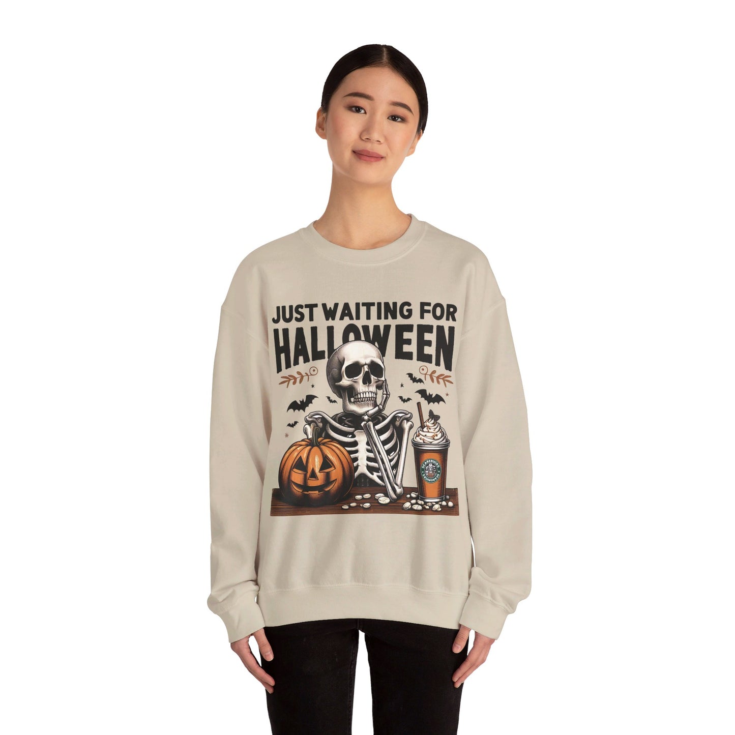 🎃✨ Counting Down to Halloween in Style! #HalloweenVibes #WaitingForHalloween Unisex Heavy Blend™ Crewneck Sweatshirt