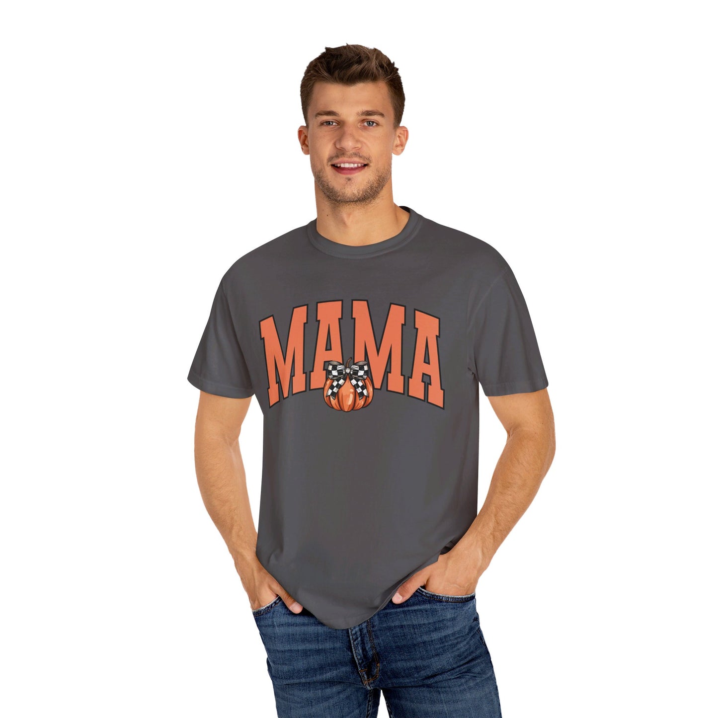 🧡🎃 Mama Pumpkin Tee: Fall Fashion Must-Have! #MamaPumpkin #FallFashionGoals Unisex Garment-Dyed T-shirt