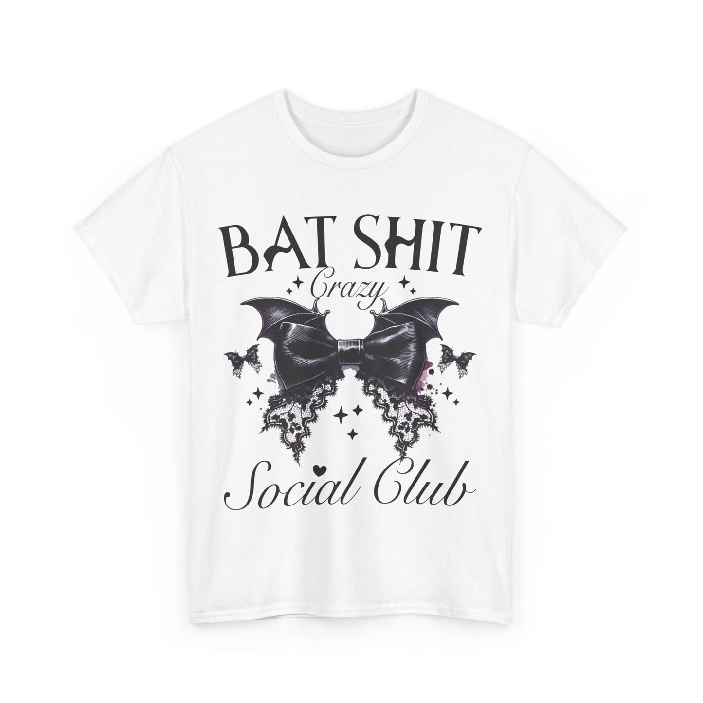 Bat Shit  Crazy Halloween Unisex Heavy Cotton Tee