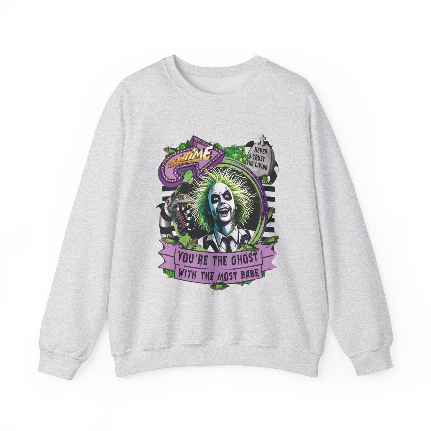 "It’s Showtime: Beetlejuice Sweatshirt Extravaganza" Unisex Heavy Blend™ Crewneck Sweatshirt