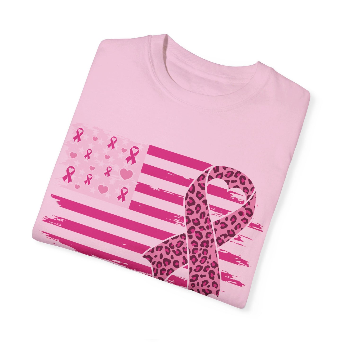 "🎀💗 Pink Power: Unisex Garment-Dyed Tee Supporting the Fight Against Cancer! 🌟👕 #CancerAwareness"