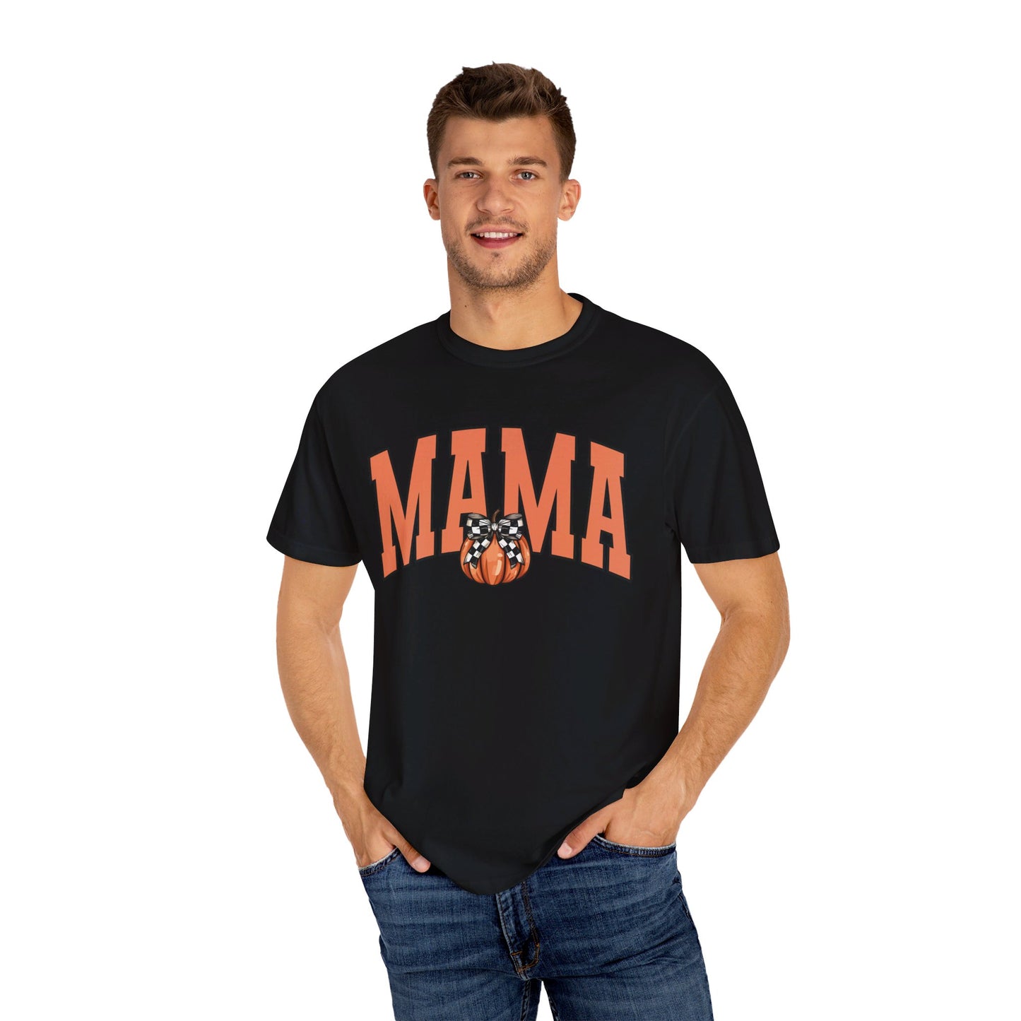 🧡🎃 Mama Pumpkin Tee: Fall Fashion Must-Have! #MamaPumpkin #FallFashionGoals Unisex Garment-Dyed T-shirt