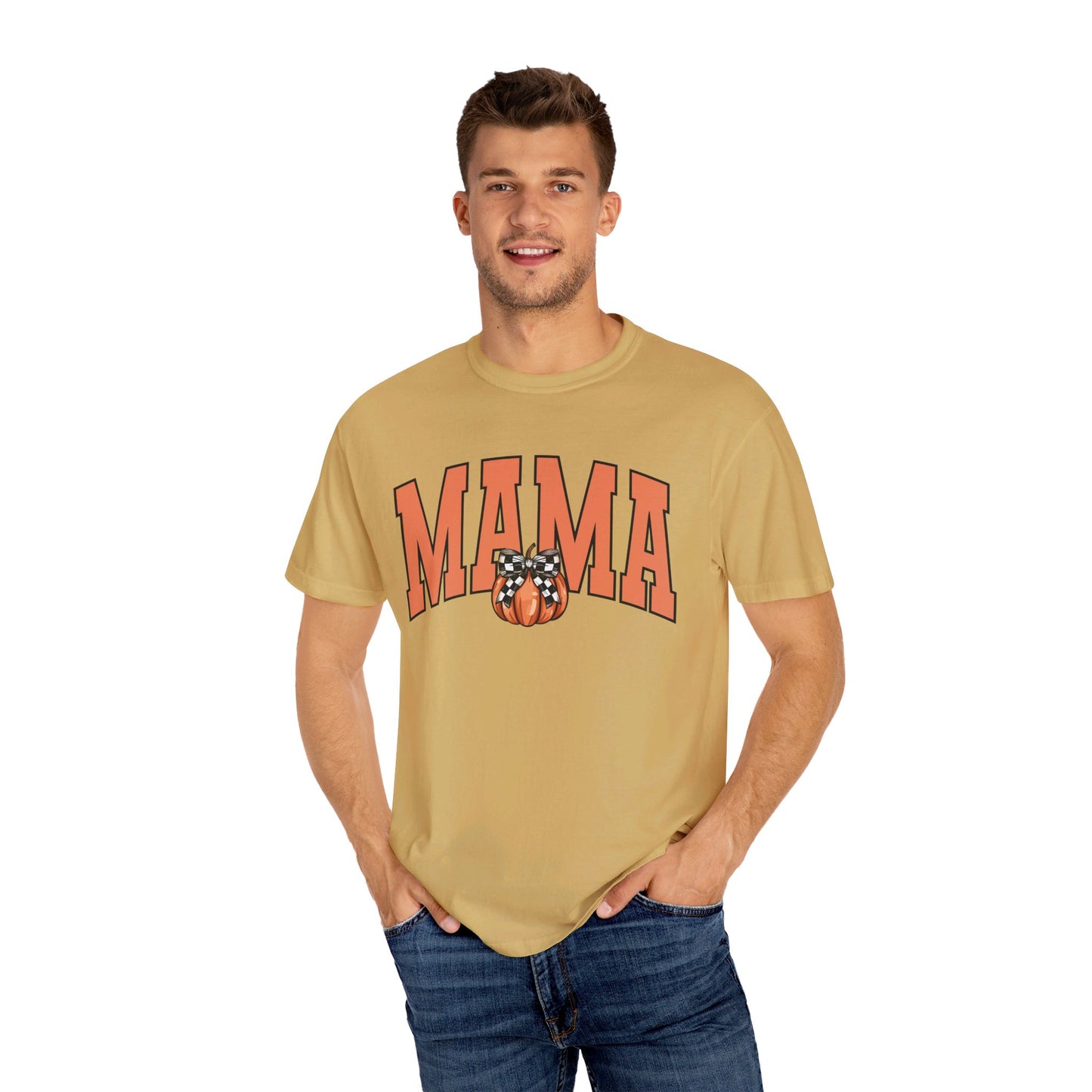 🧡🎃 Mama Pumpkin Tee: Fall Fashion Must-Have! #MamaPumpkin #FallFashionGoals Unisex Garment-Dyed T-shirt