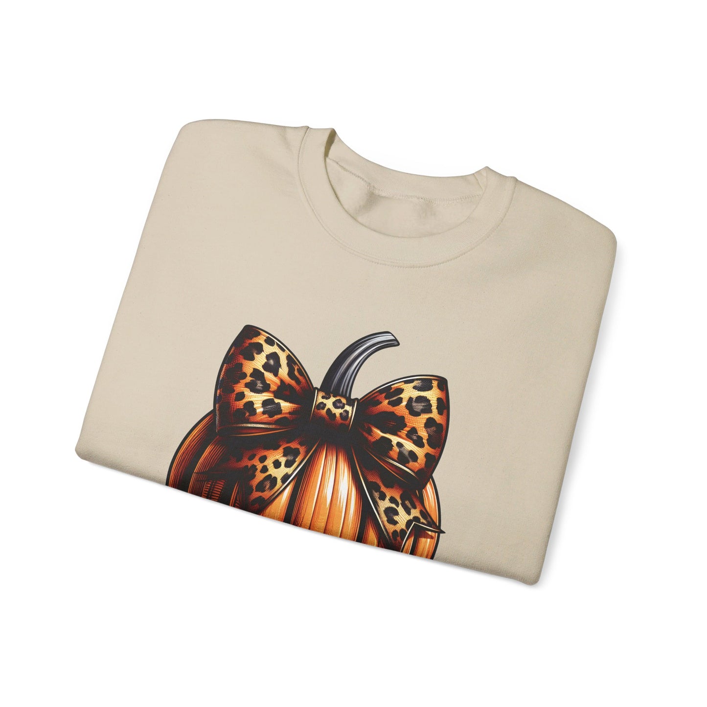 🎃🎀 Rocking Fall Vibes in My Pumpkin Bow Sweatshirt! #FallFashion #PumpkinBow #OOTDUnisex Heavy Blend™ Crewneck Sweatshirt