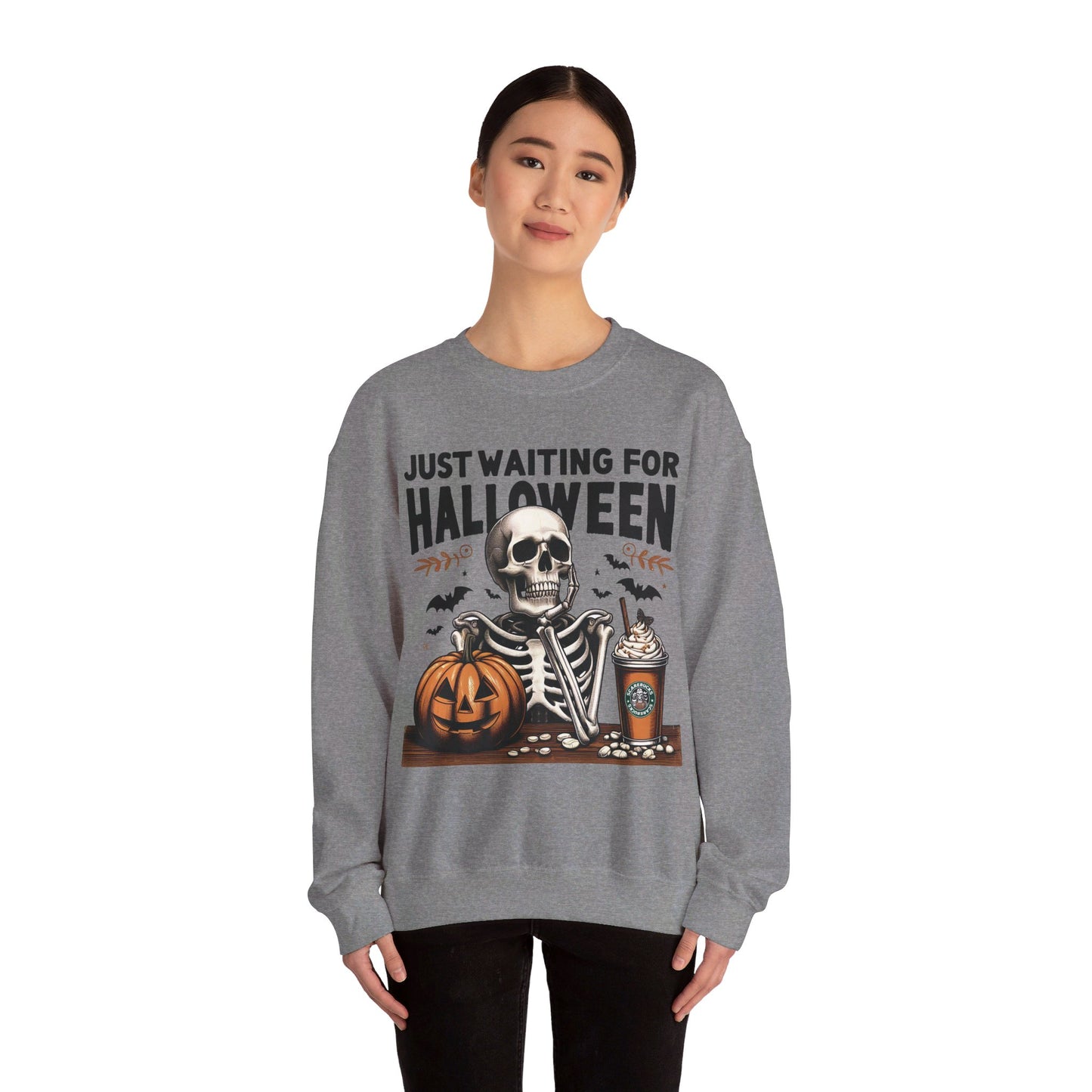 🎃✨ Counting Down to Halloween in Style! #HalloweenVibes #WaitingForHalloween Unisex Heavy Blend™ Crewneck Sweatshirt