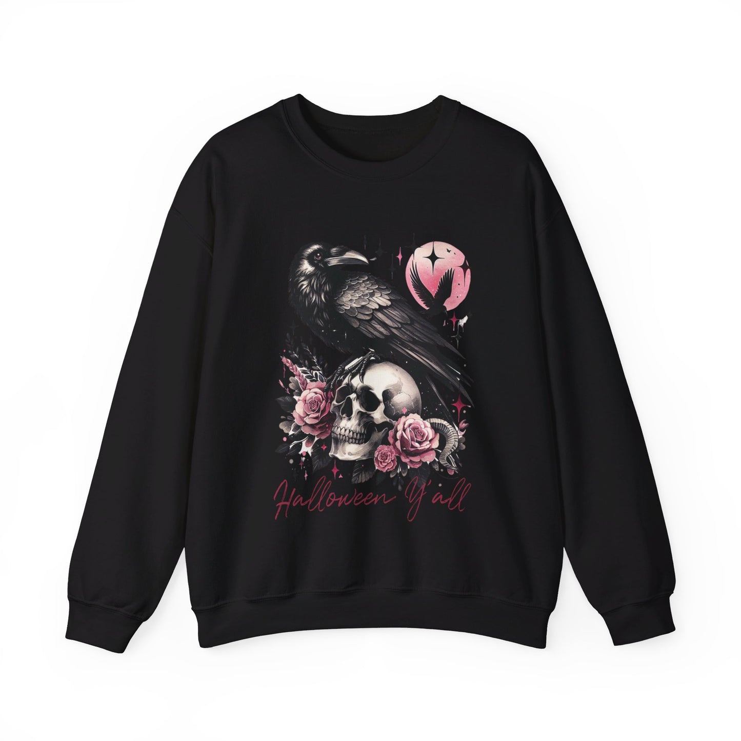 Crow and Skeleton Unisex Heavy Blend™ Crewneck Sweatshirt