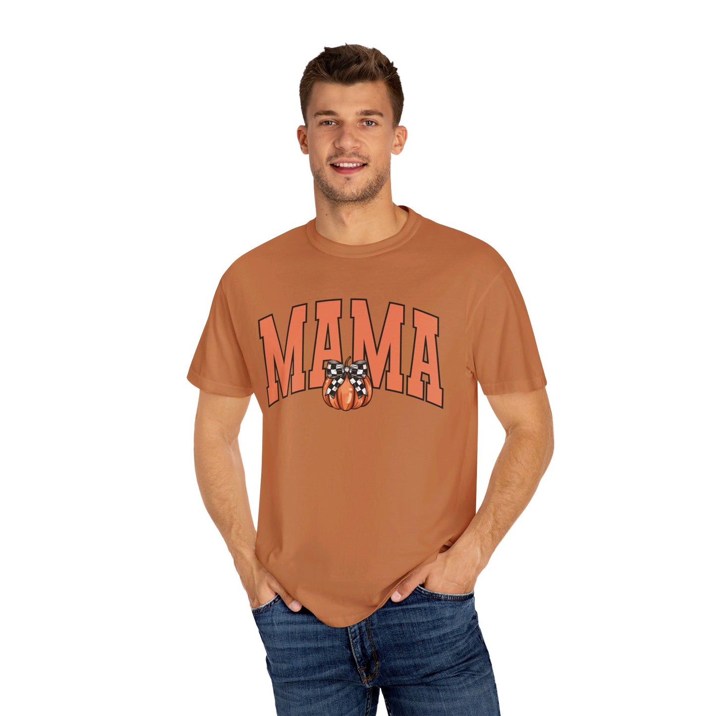 🧡🎃 Mama Pumpkin Tee: Fall Fashion Must-Have! #MamaPumpkin #FallFashionGoals Unisex Garment-Dyed T-shirt