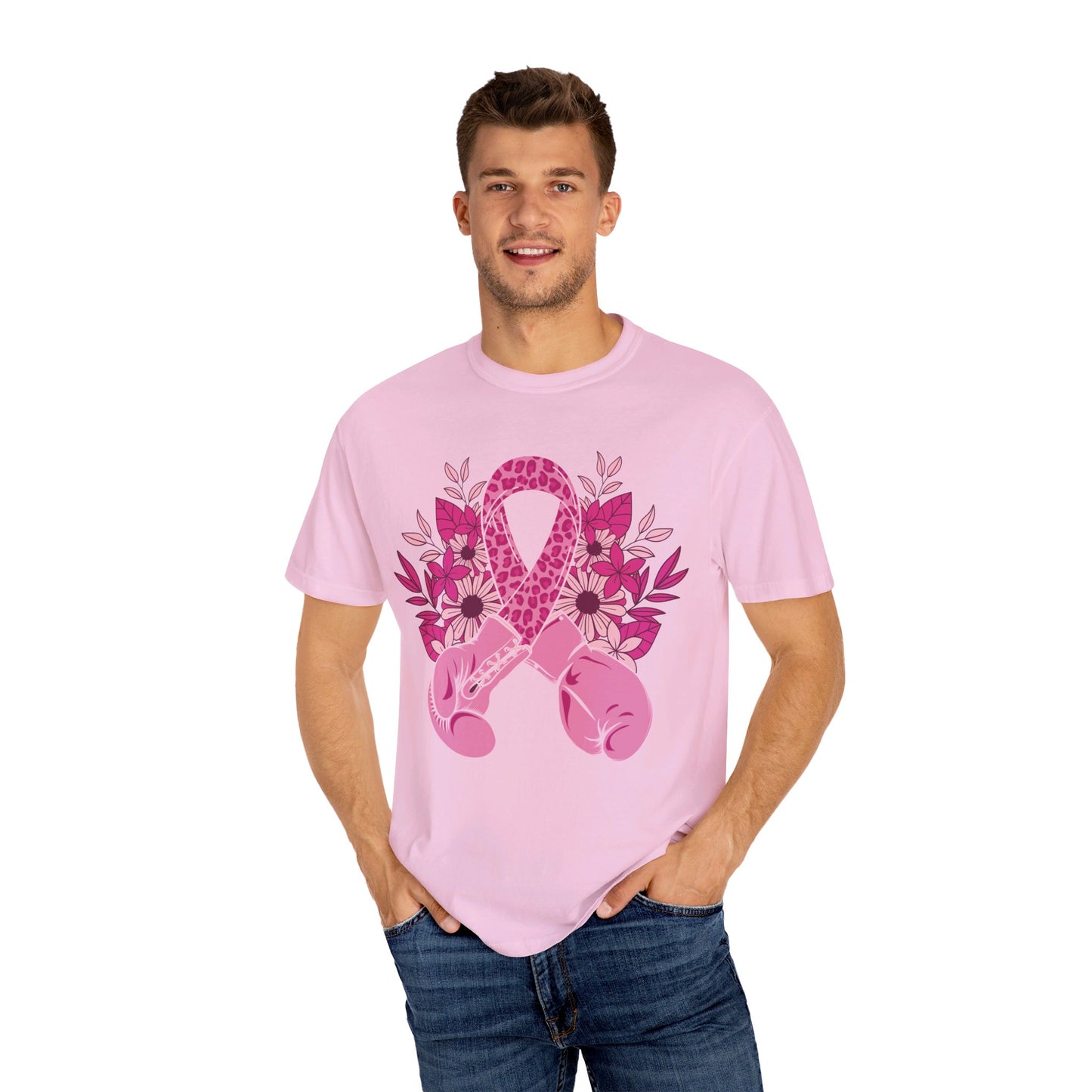 "💪🎗️ Fight Cancer in Style: Unisex Garment-Dyed T-Shirt That Makes a Statement! 🌟👕"