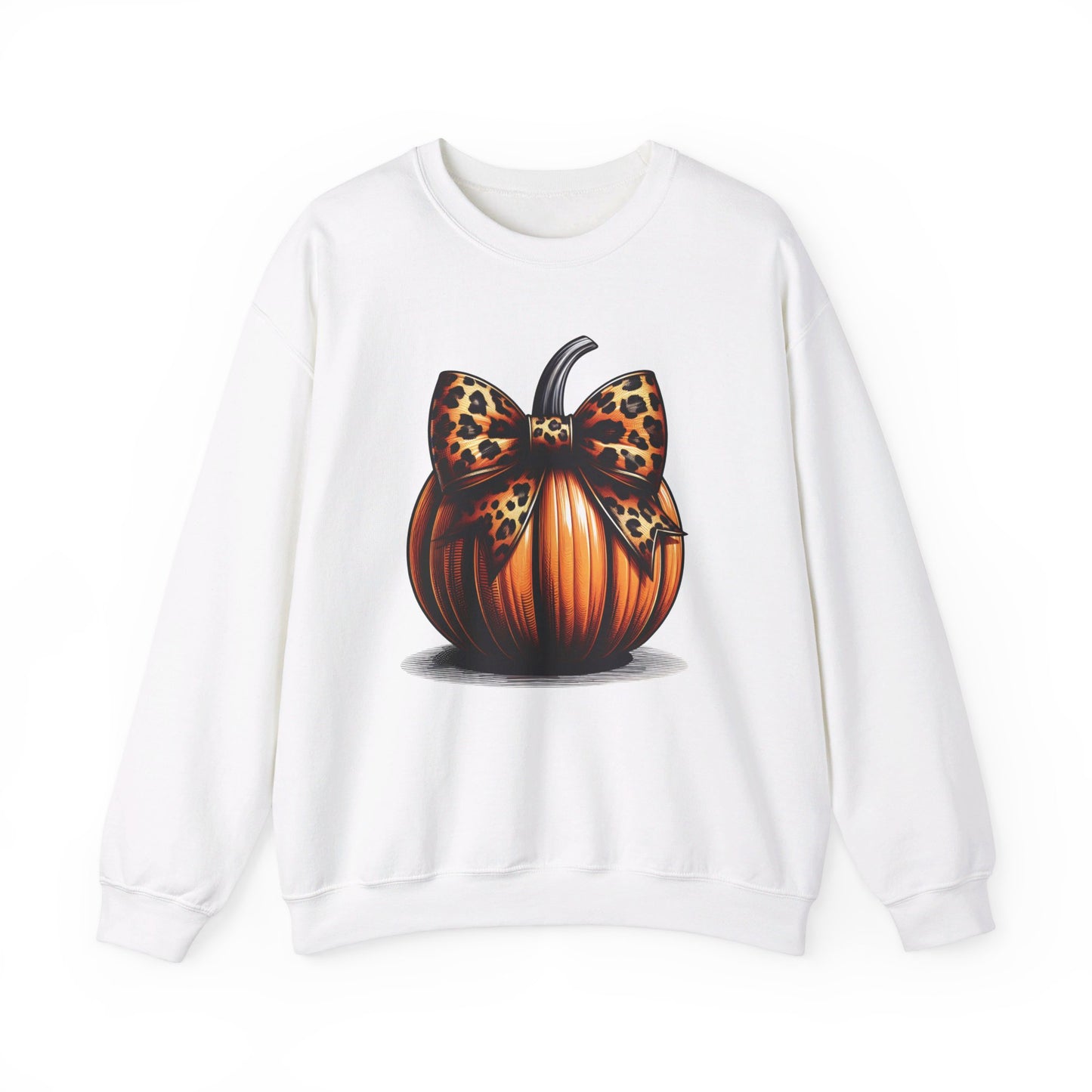 🎃🎀 Rocking Fall Vibes in My Pumpkin Bow Sweatshirt! #FallFashion #PumpkinBow #OOTDUnisex Heavy Blend™ Crewneck Sweatshirt