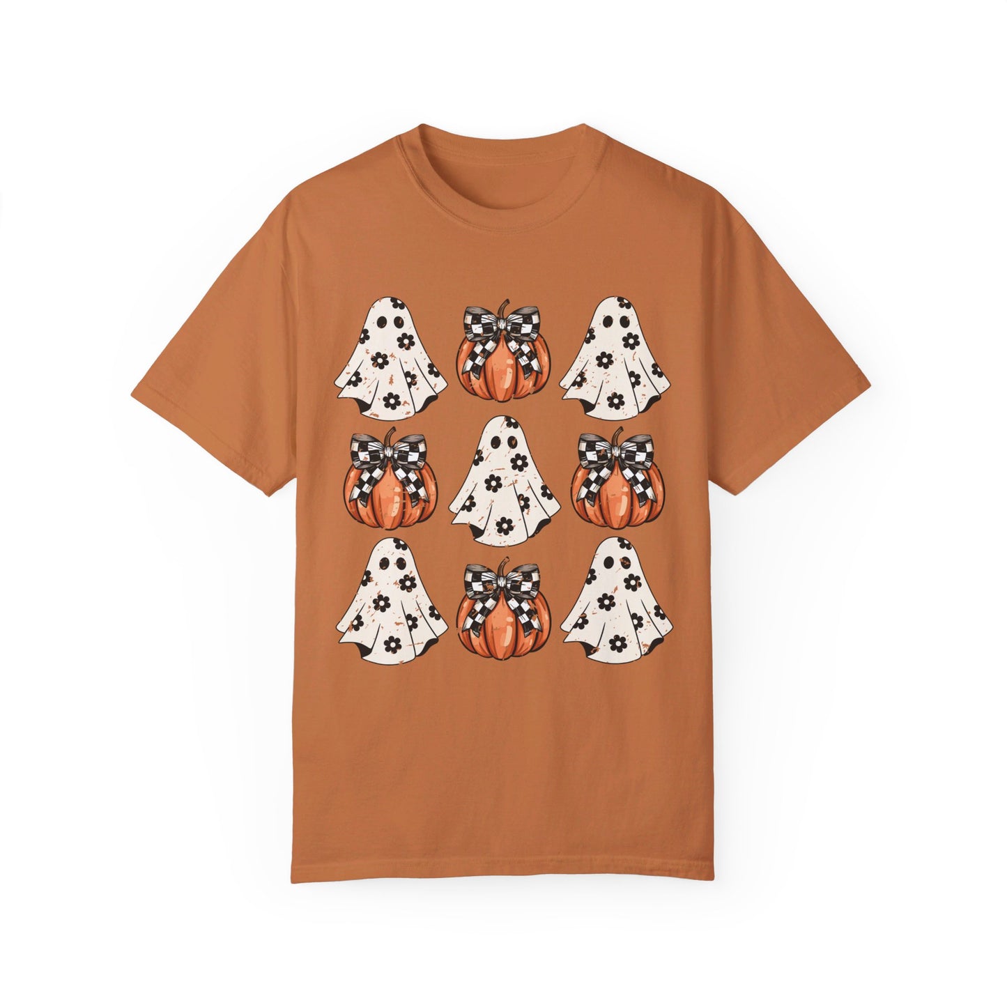 Ghost and Pumpkins Unisex Garment-Dyed T-shirt