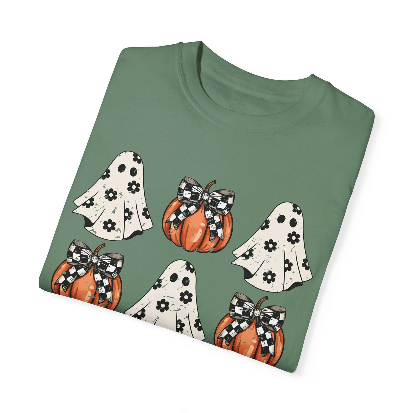 Ghost and Pumpkins Unisex Garment-Dyed T-shirt