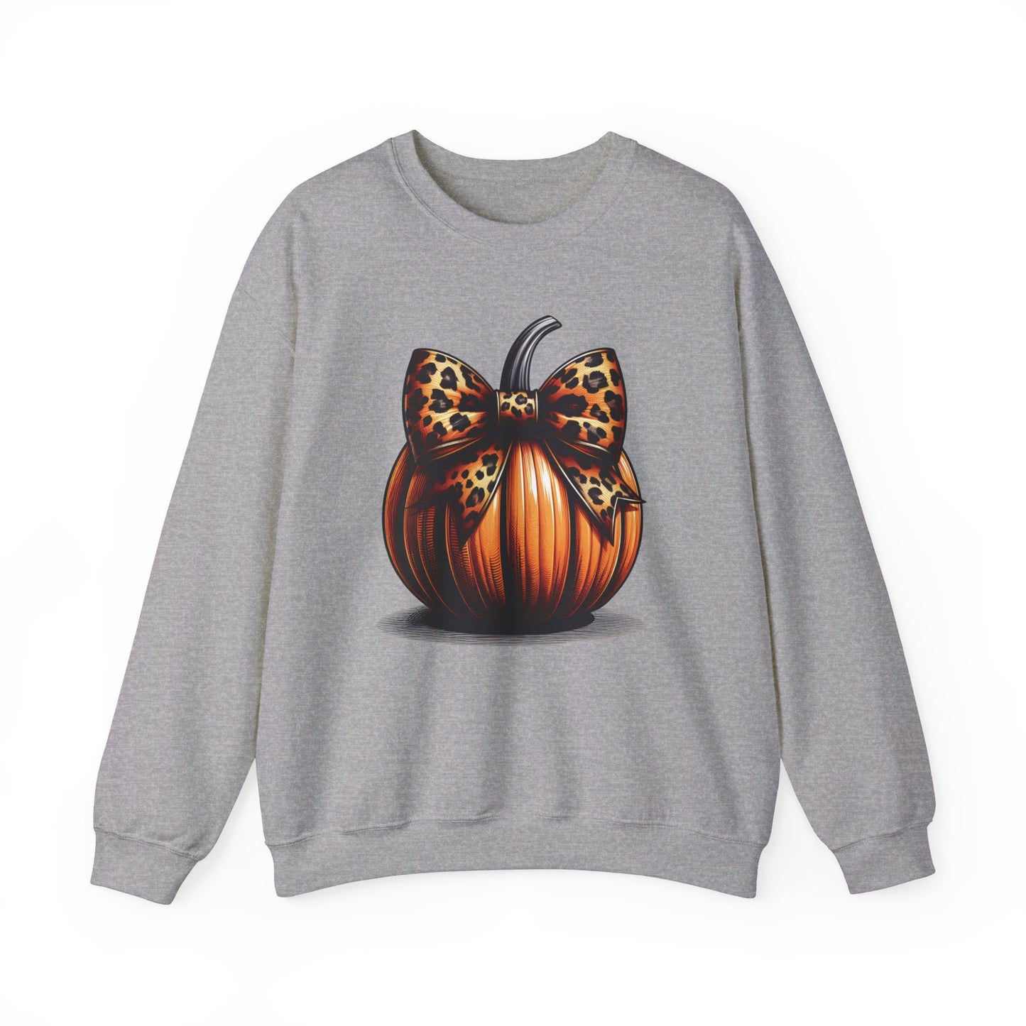 🎃🎀 Rocking Fall Vibes in My Pumpkin Bow Sweatshirt! #FallFashion #PumpkinBow #OOTDUnisex Heavy Blend™ Crewneck Sweatshirt