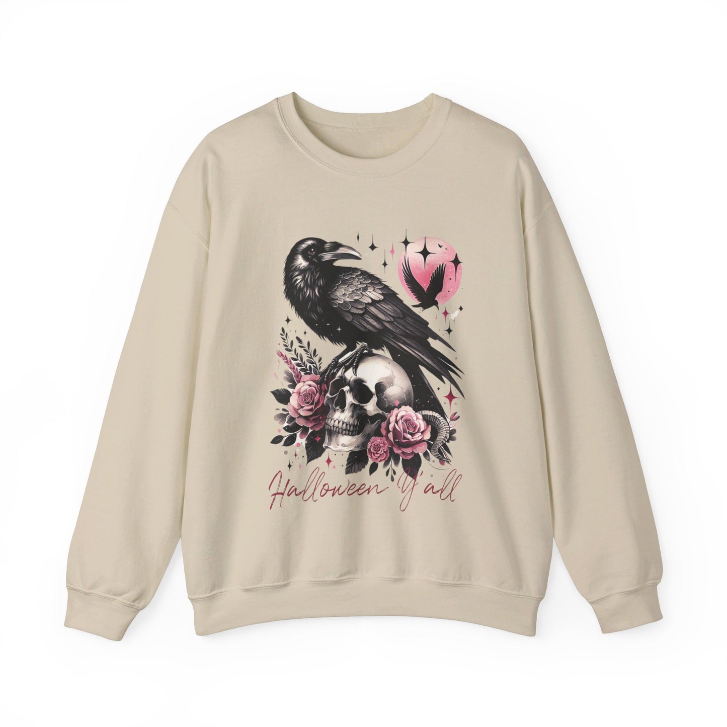 Crow and Skeleton Unisex Heavy Blend™ Crewneck Sweatshirt