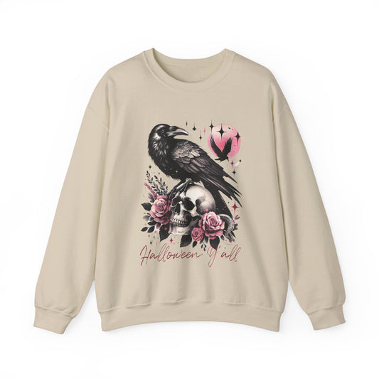 Crow and Skeleton Unisex Heavy Blend™ Crewneck Sweatshirt