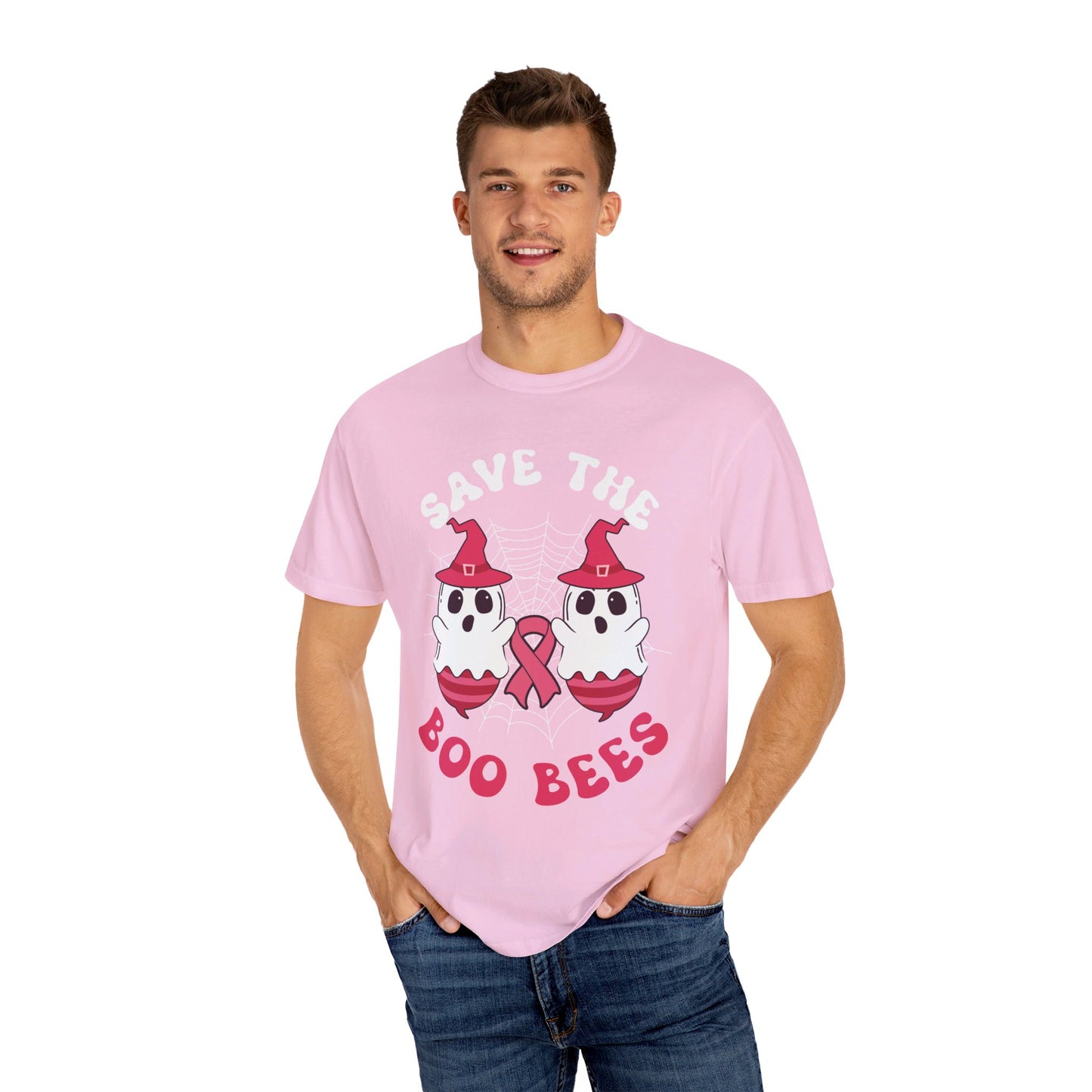 "🎀 Save the Boo Bees: Rock the Trendy Pink Ribbon Tee & Support Breast Cancer Awareness! 🌟👕 #CancerAwareness"