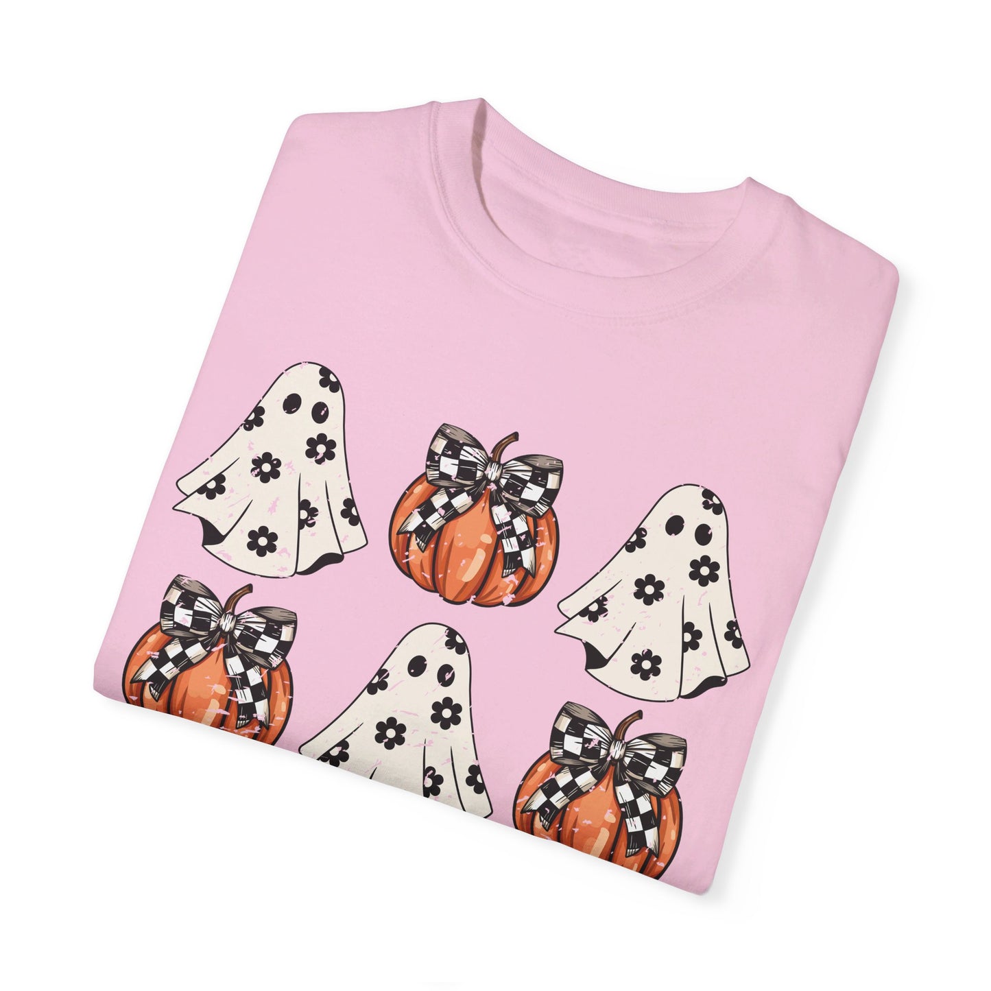 Ghost and Pumpkins Unisex Garment-Dyed T-shirt