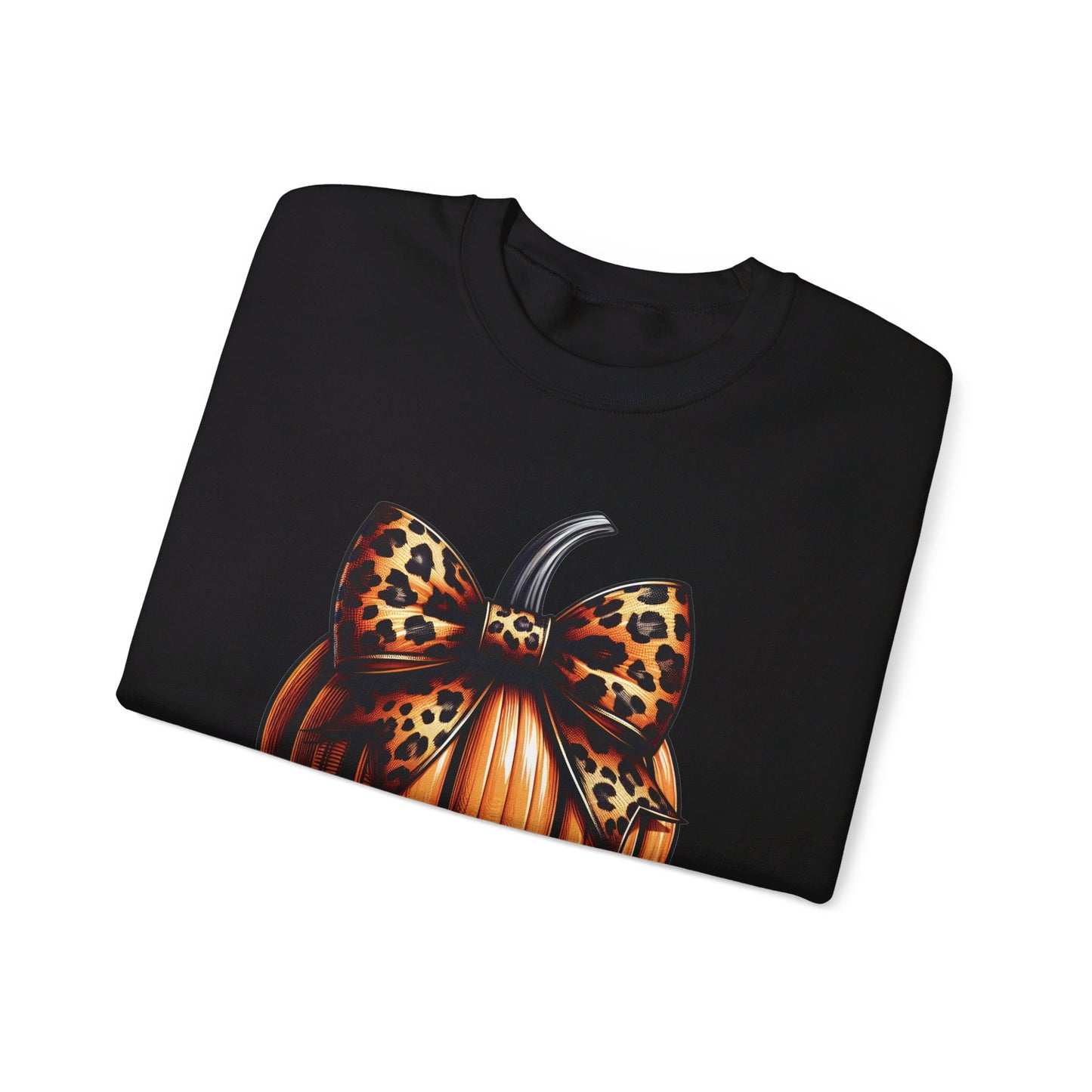 🎃🎀 Rocking Fall Vibes in My Pumpkin Bow Sweatshirt! #FallFashion #PumpkinBow #OOTDUnisex Heavy Blend™ Crewneck Sweatshirt