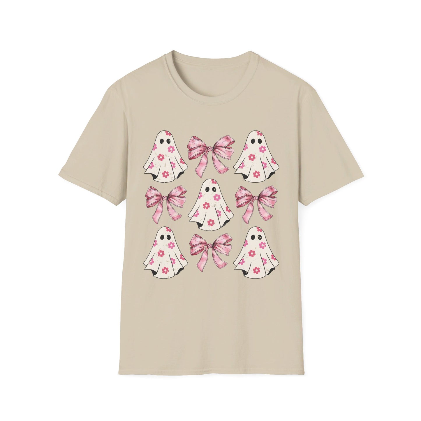 Pink Bows and Ghost Unisex Softstyle T-Shirt