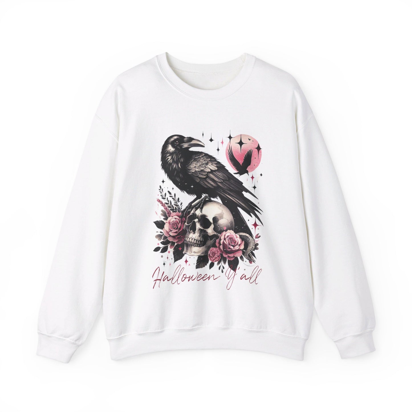 Crow and Skeleton Unisex Heavy Blend™ Crewneck Sweatshirt