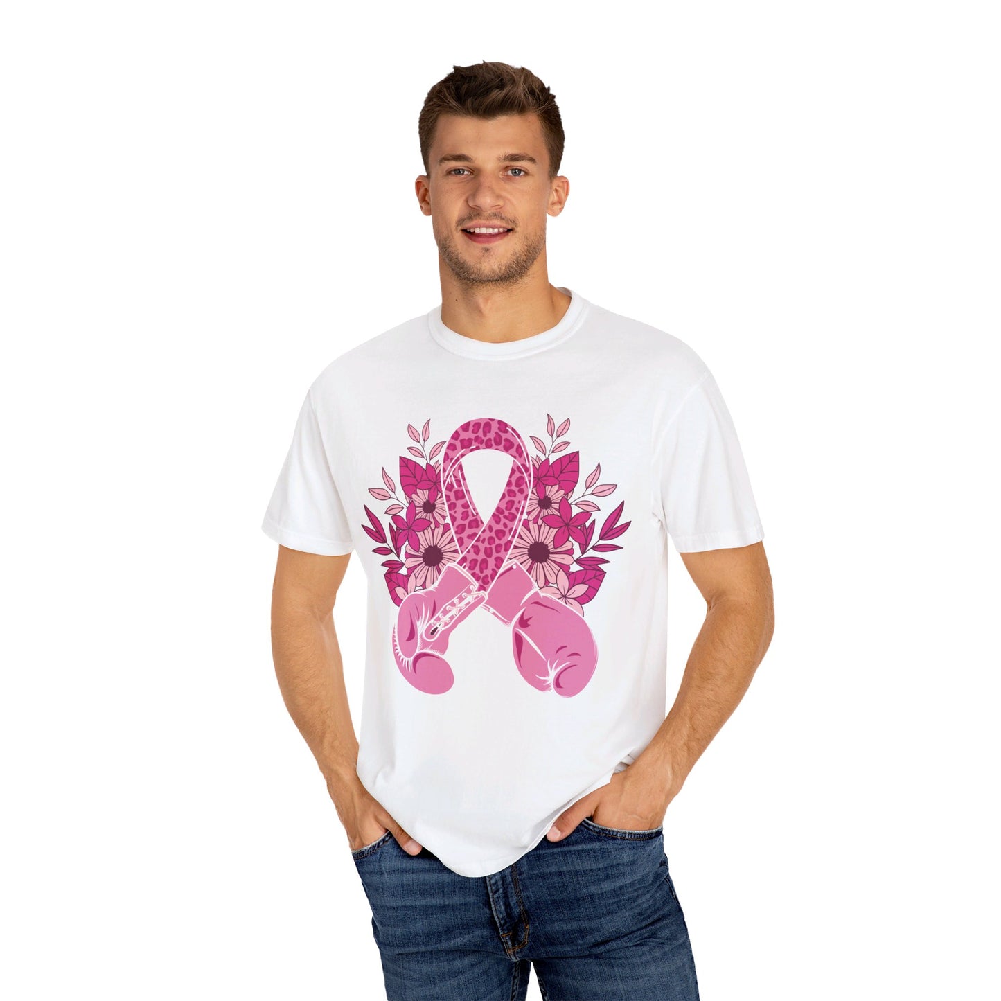 "💪🎗️ Fight Cancer in Style: Unisex Garment-Dyed T-Shirt That Makes a Statement! 🌟👕"