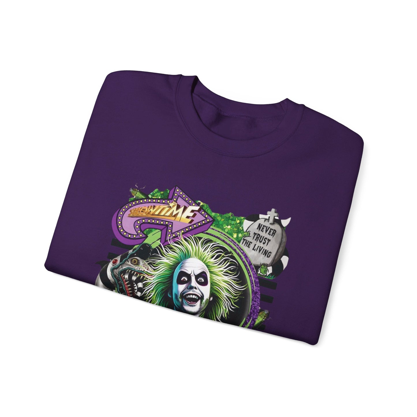 "It’s Showtime: Beetlejuice Sweatshirt Extravaganza" Unisex Heavy Blend™ Crewneck Sweatshirt