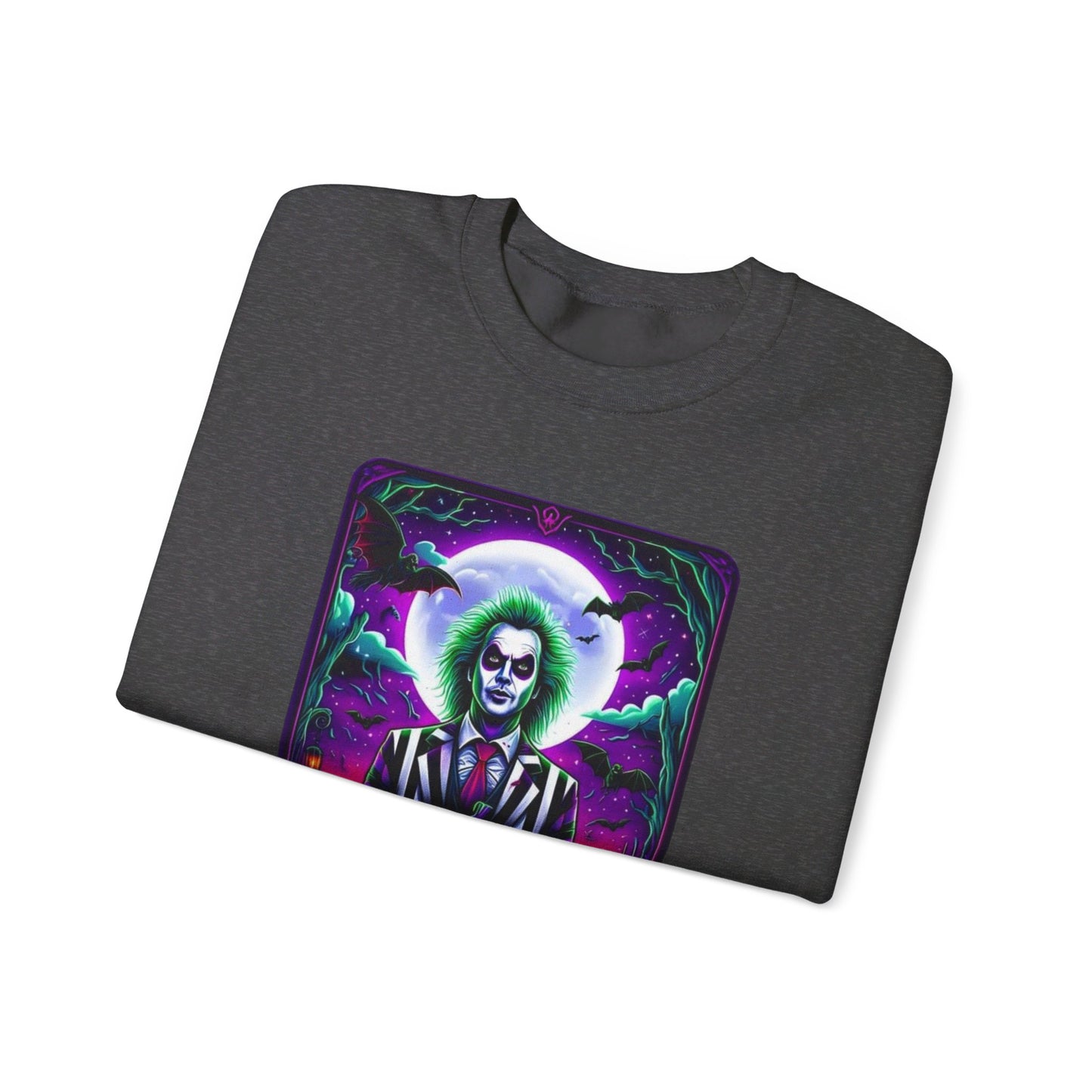 "Beetlejuice Halloween Showtime Sweatshirt: Spooktacular Style" Unisex Heavy Blend™ Crewneck Sweatshirt