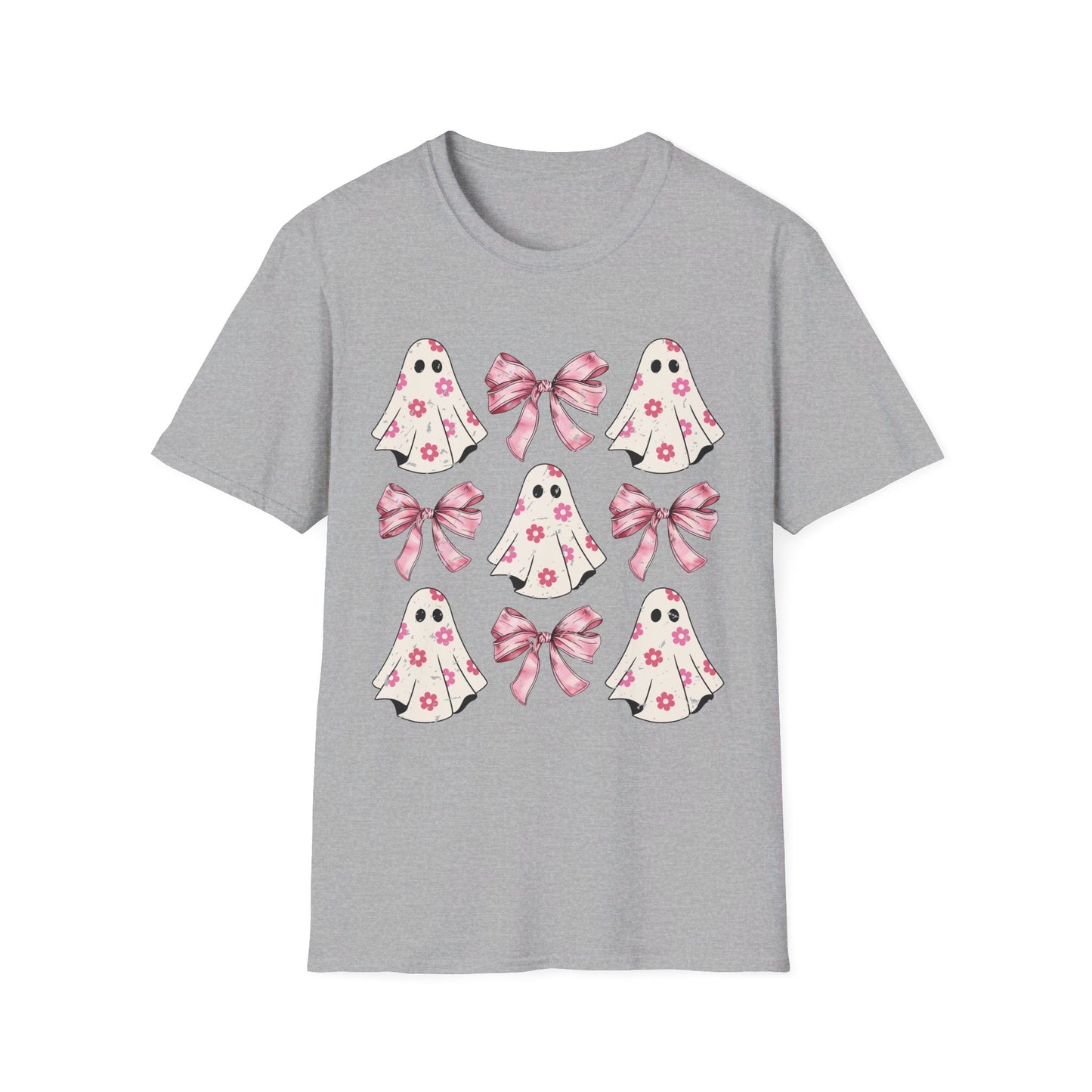 Pink Bows and Ghost Unisex Softstyle T-Shirt