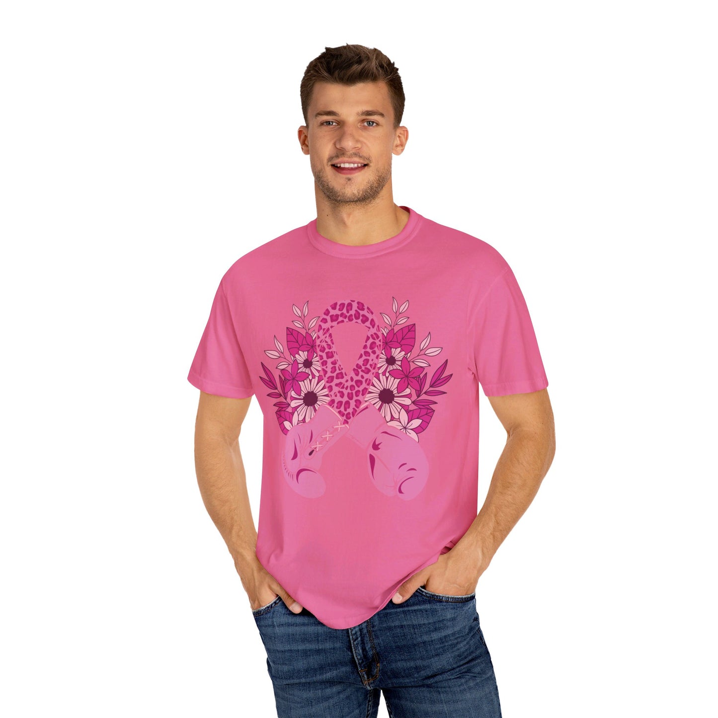 "💪🎗️ Fight Cancer in Style: Unisex Garment-Dyed T-Shirt That Makes a Statement! 🌟👕"