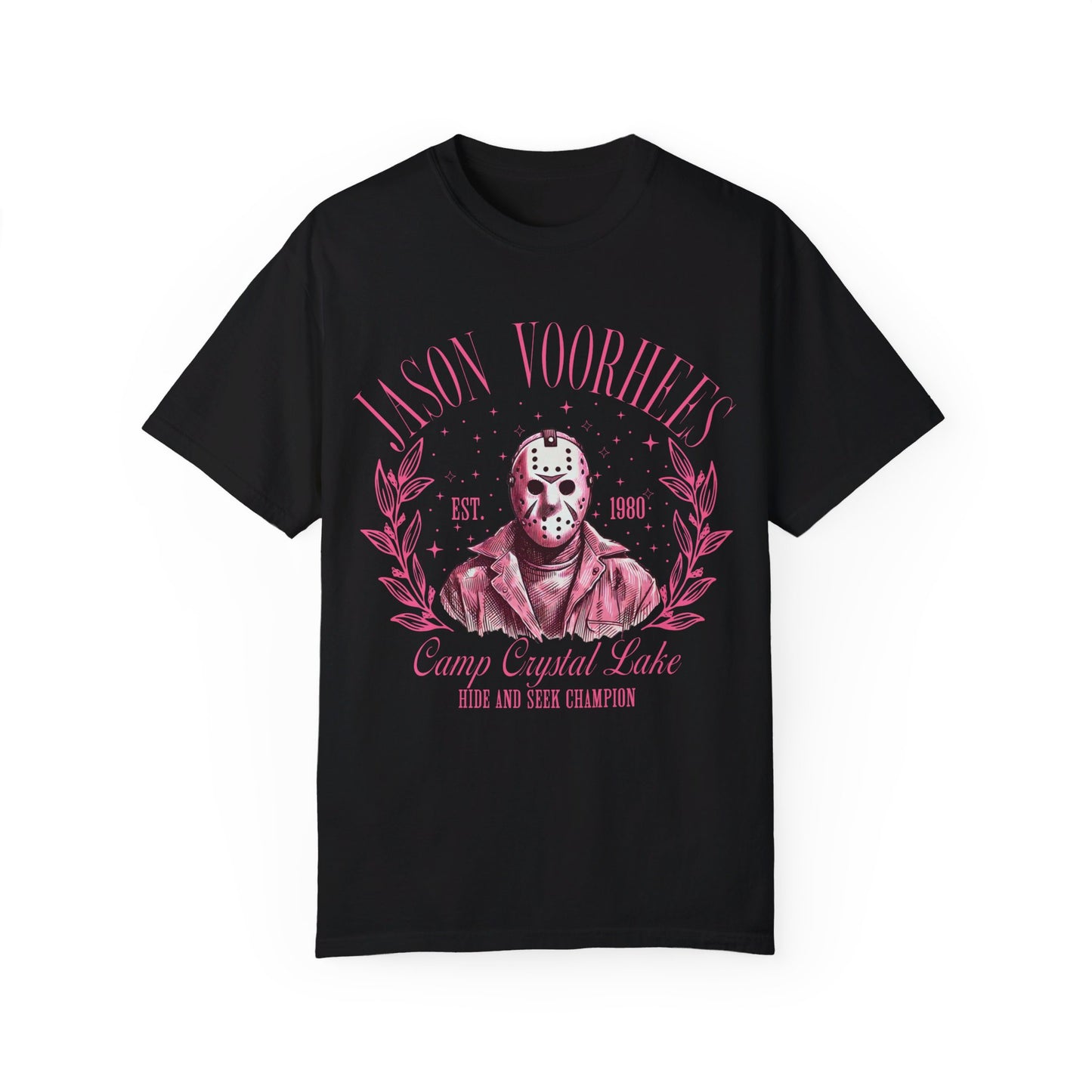 "🔪😈 Channel Your Inner Jason Voorhees: Unisex Garment-Dyed Tee That’s Perfectly Creepy! 🌟👕 #HorrorLegend"