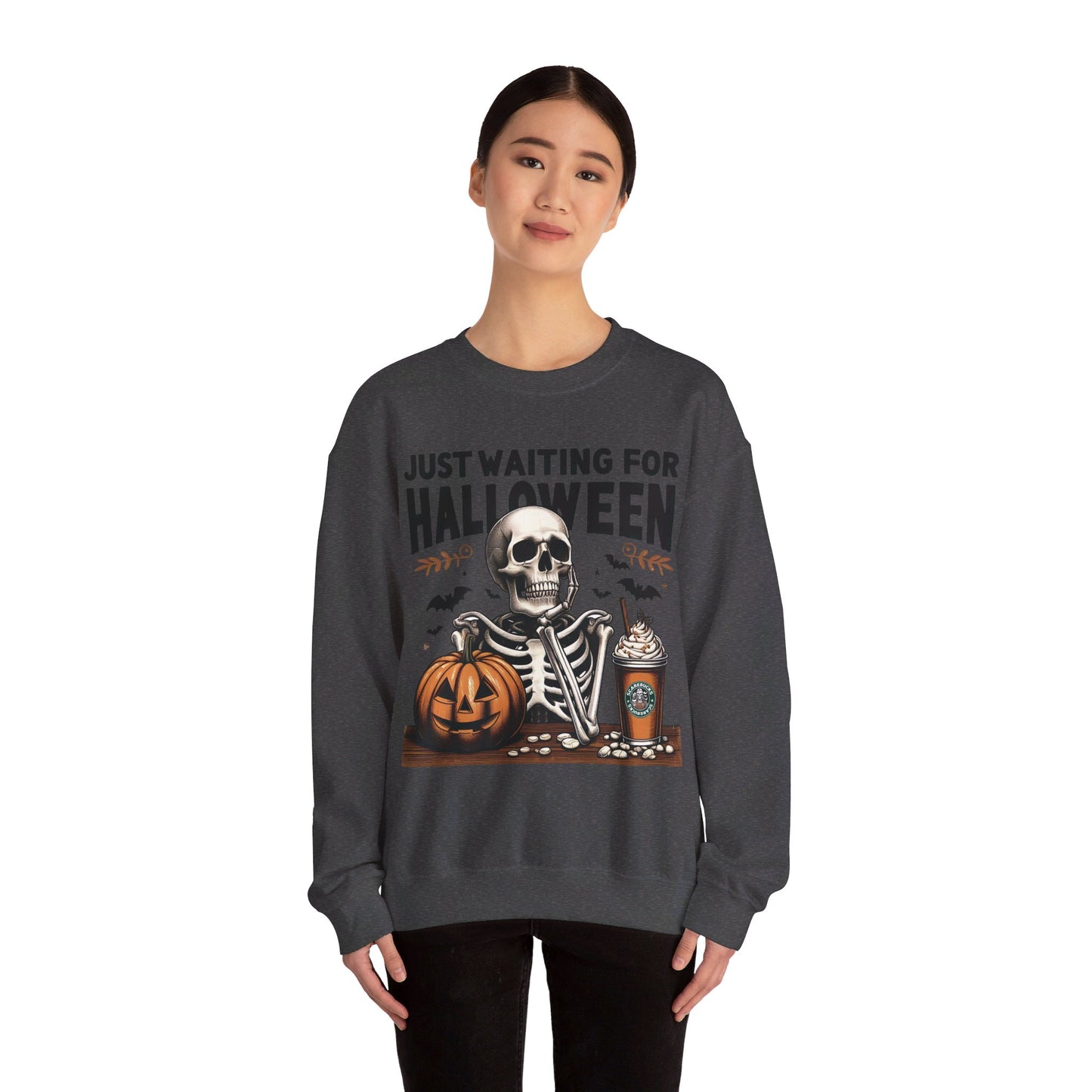 🎃✨ Counting Down to Halloween in Style! #HalloweenVibes #WaitingForHalloween Unisex Heavy Blend™ Crewneck Sweatshirt