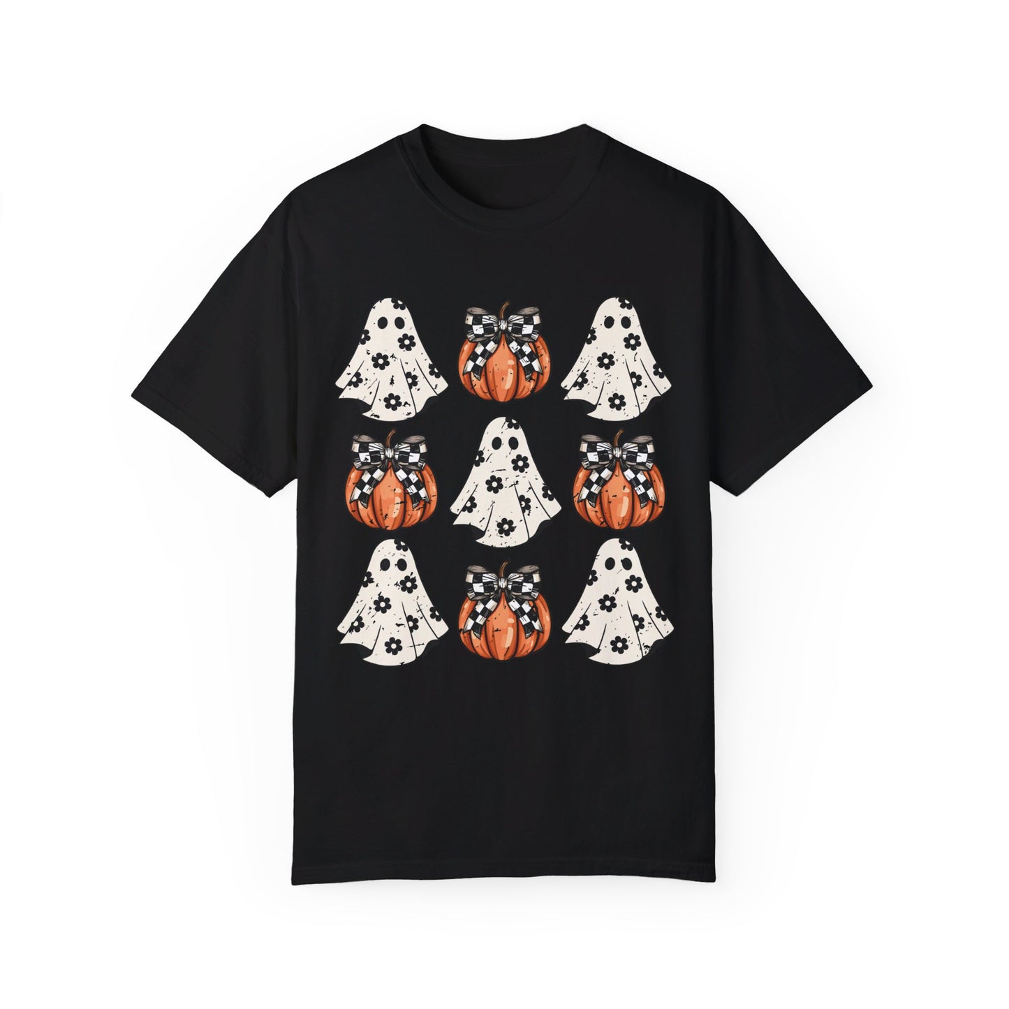 Ghost and Pumpkins Unisex Garment-Dyed T-shirt