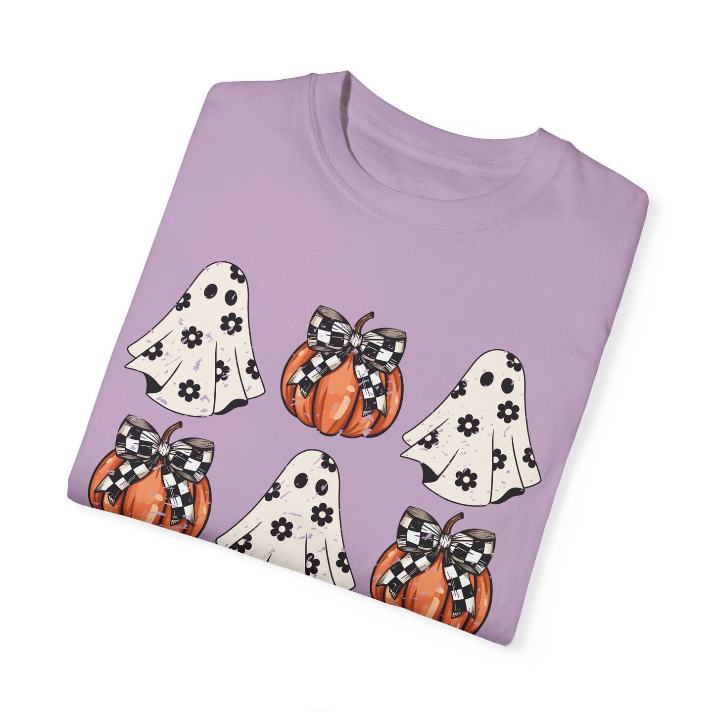 Ghost and Pumpkins Unisex Garment-Dyed T-shirt