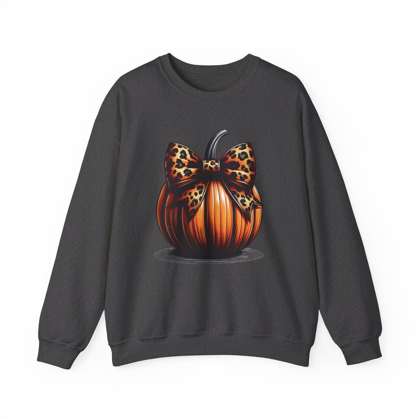 🎃🎀 Rocking Fall Vibes in My Pumpkin Bow Sweatshirt! #FallFashion #PumpkinBow #OOTDUnisex Heavy Blend™ Crewneck Sweatshirt