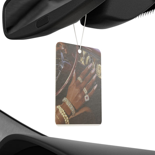 Luxury Bling Car Air Freshener – Diamond Rings & Pearl Bracelet Design