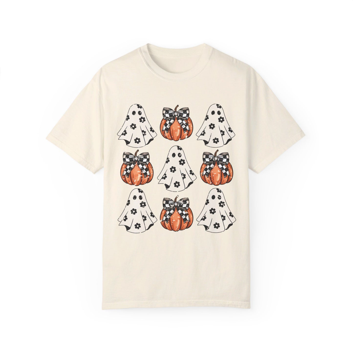 Ghost and Pumpkins Unisex Garment-Dyed T-shirt