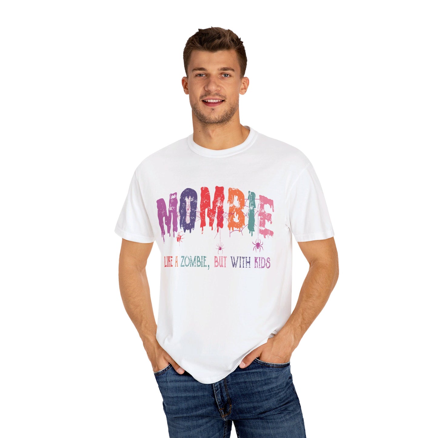 Zombie Mombie Halloween Unisex Garment-Dyed T-shirt