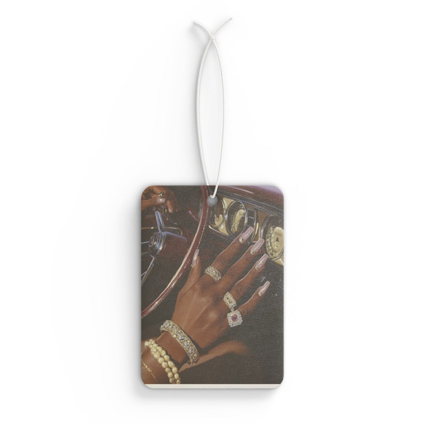 Luxury Bling Car Air Freshener – Diamond Rings & Pearl Bracelet Design