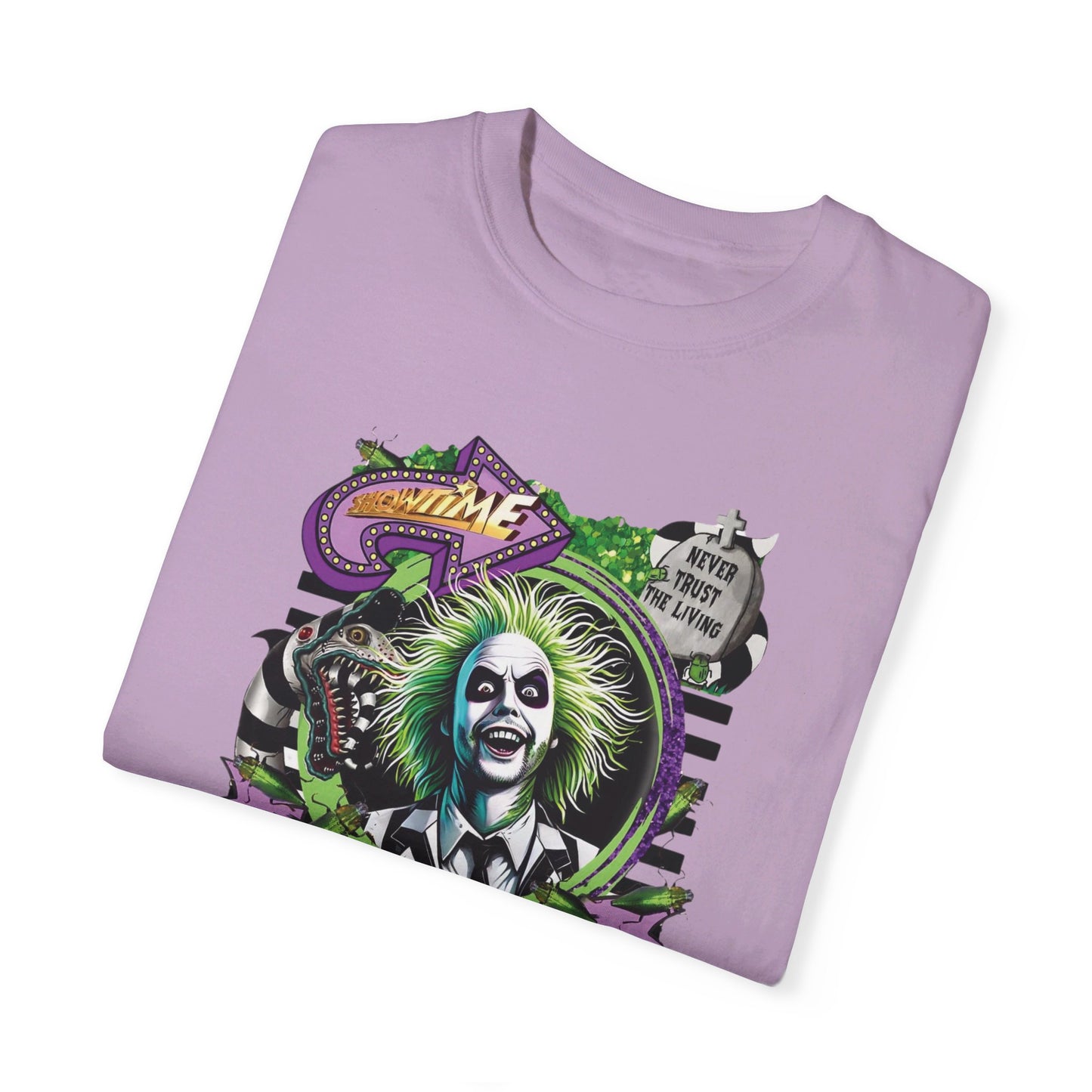 "Beetlejuice Halloween Showtime T-Shirt: Spooky and Stylish" Unisex Garment-Dyed T-shirt