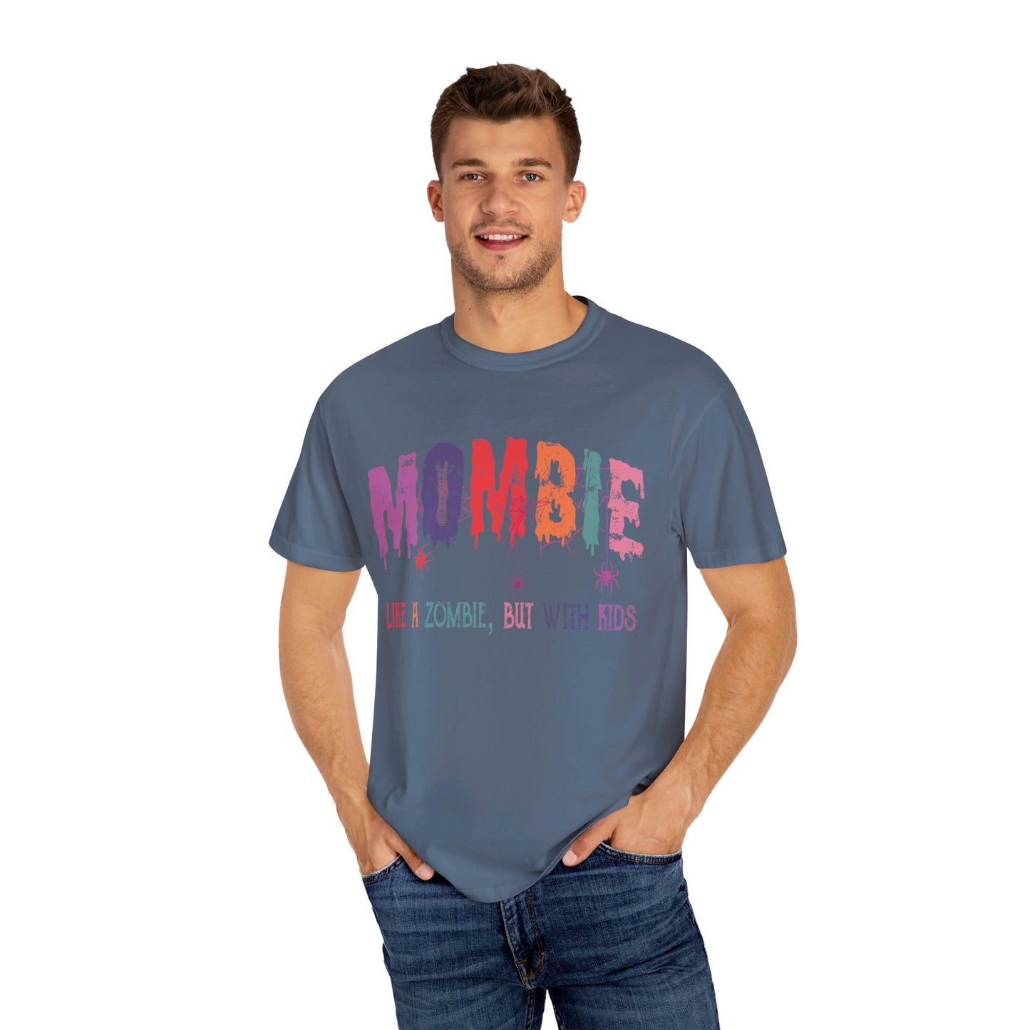 Zombie Mombie Halloween Unisex Garment-Dyed T-shirt