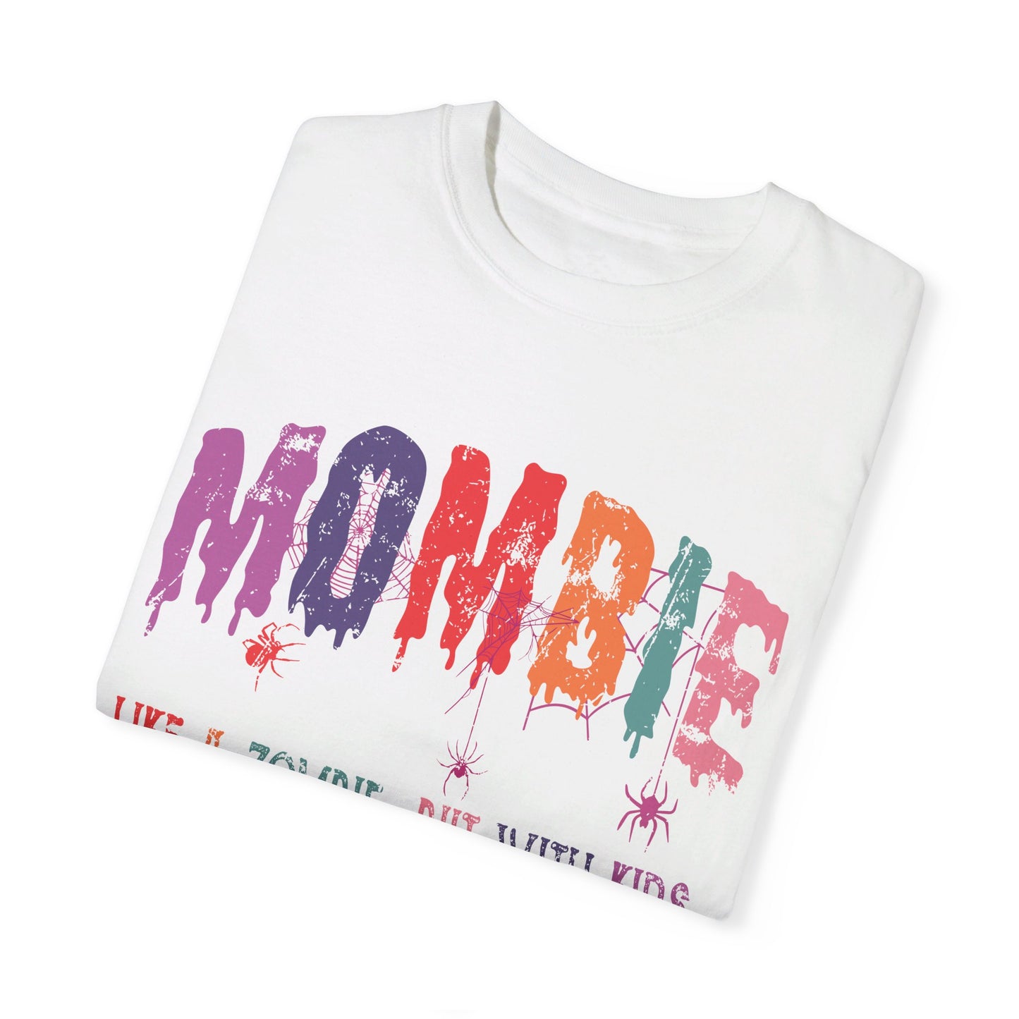 Zombie Mombie Halloween Unisex Garment-Dyed T-shirt