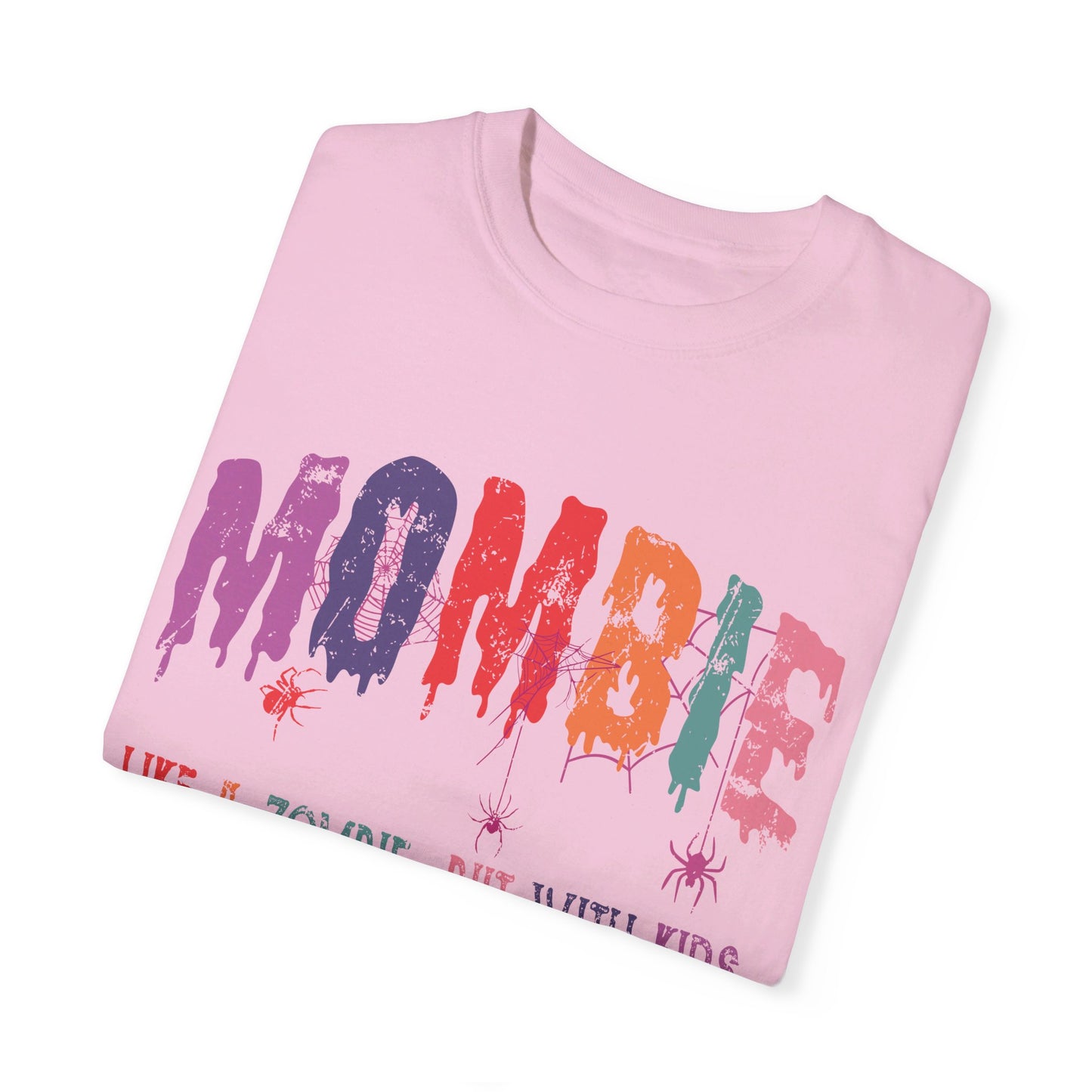 Zombie Mombie Halloween Unisex Garment-Dyed T-shirt