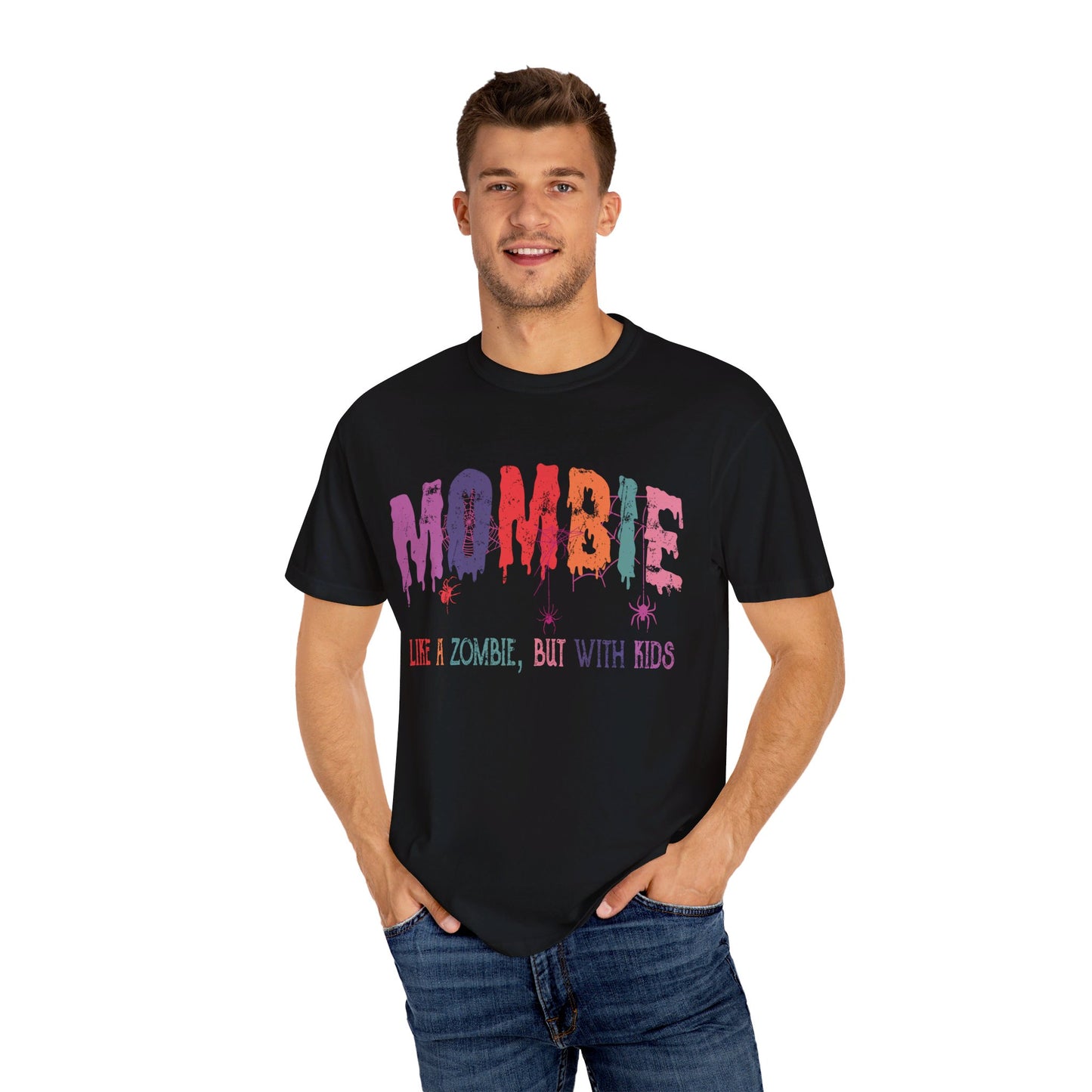 Zombie Mombie Halloween Unisex Garment-Dyed T-shirt