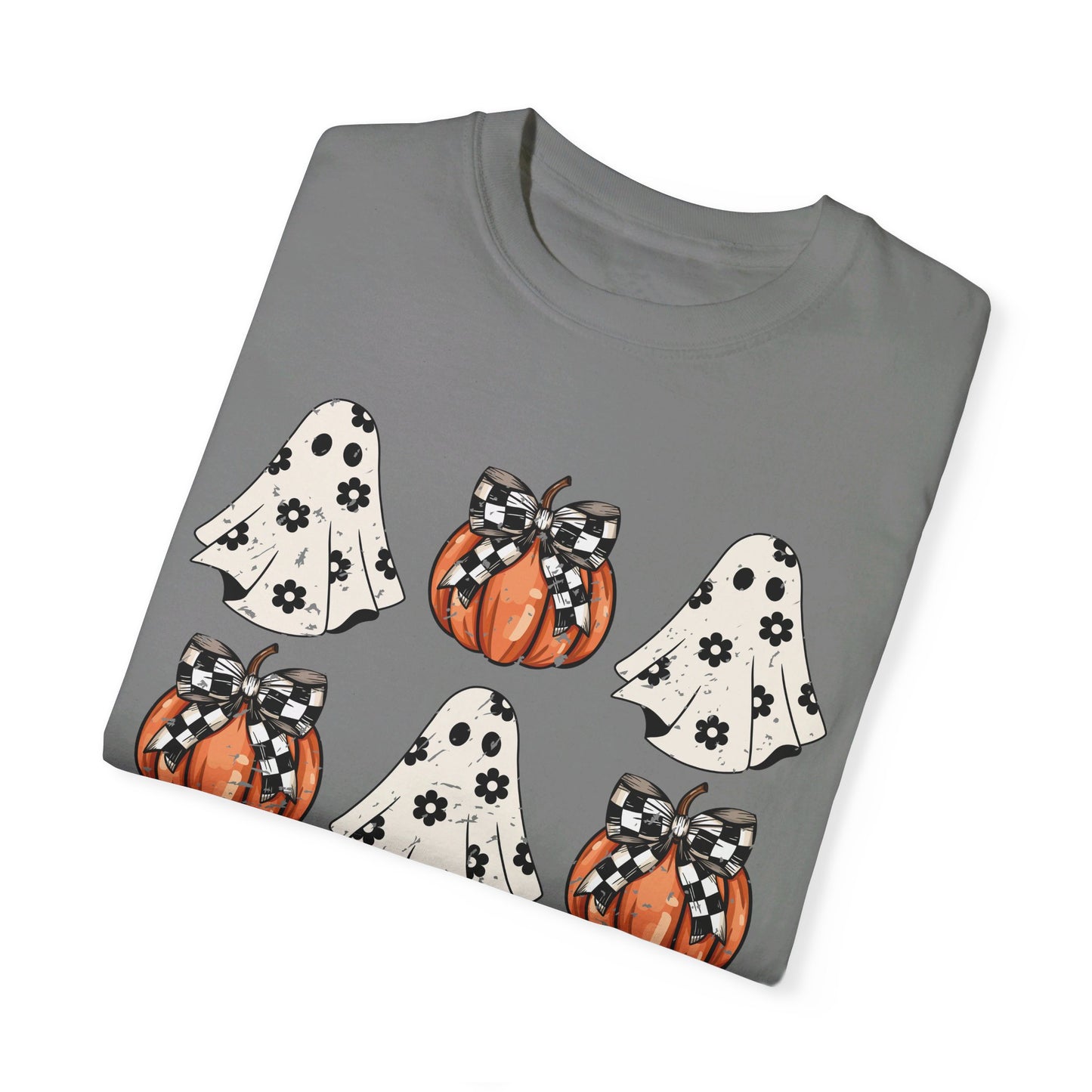 Ghost and Pumpkins Unisex Garment-Dyed T-shirt