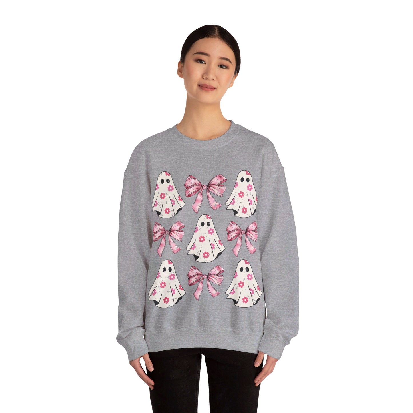 Pink Bows and Ghost Unisex Heavy Blend™ Crewneck Sweatshirt